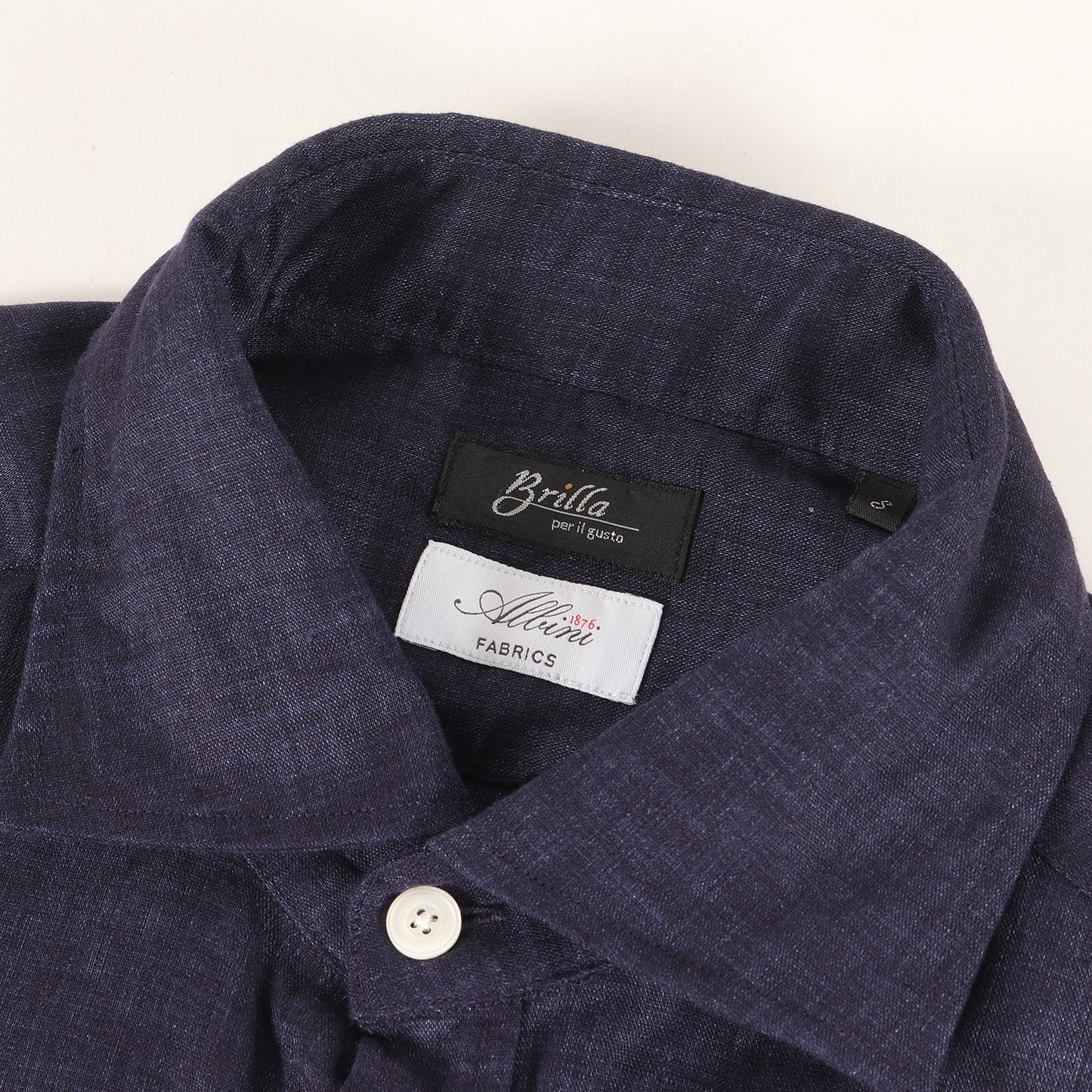 25SS リネン ナチュラルストレッチ ワイドカラーシャツ