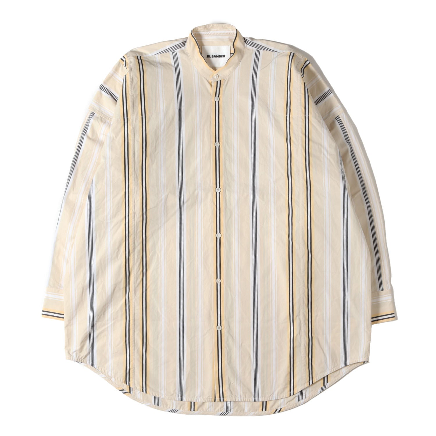 JIL SANDER (ジル・サンダー) マルチストライプ マンダリン シャツ 