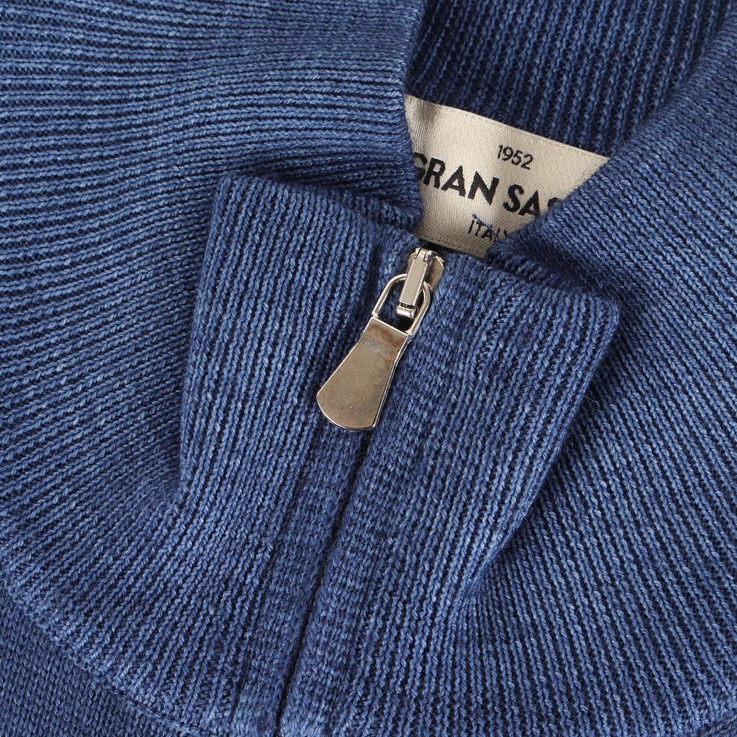 22AW ハイネック ハーフジップ ハイゲージ ニット セーター (LUPO M/L ZIP) / MADE IN ITALY