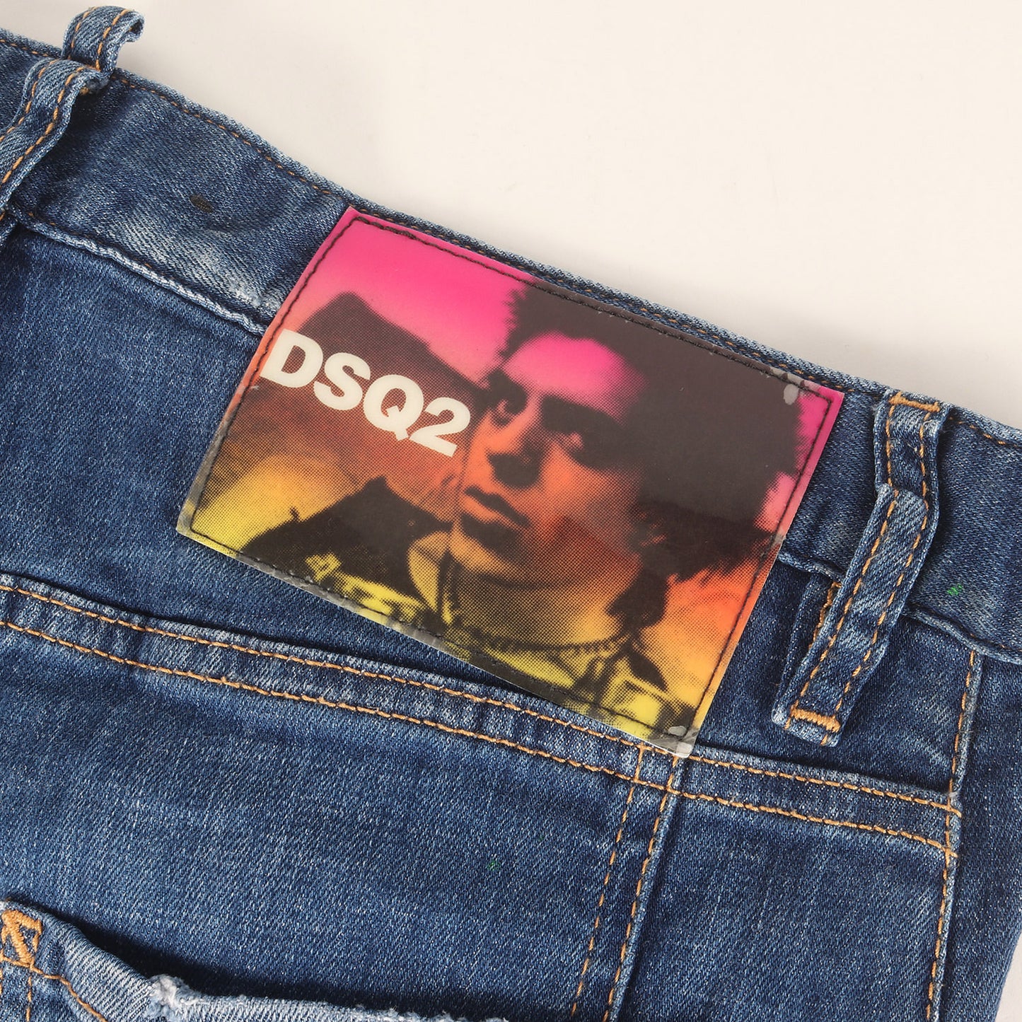 クラッシュリペア加工 スキニー デニム パンツ (Tidy Biker Jean)