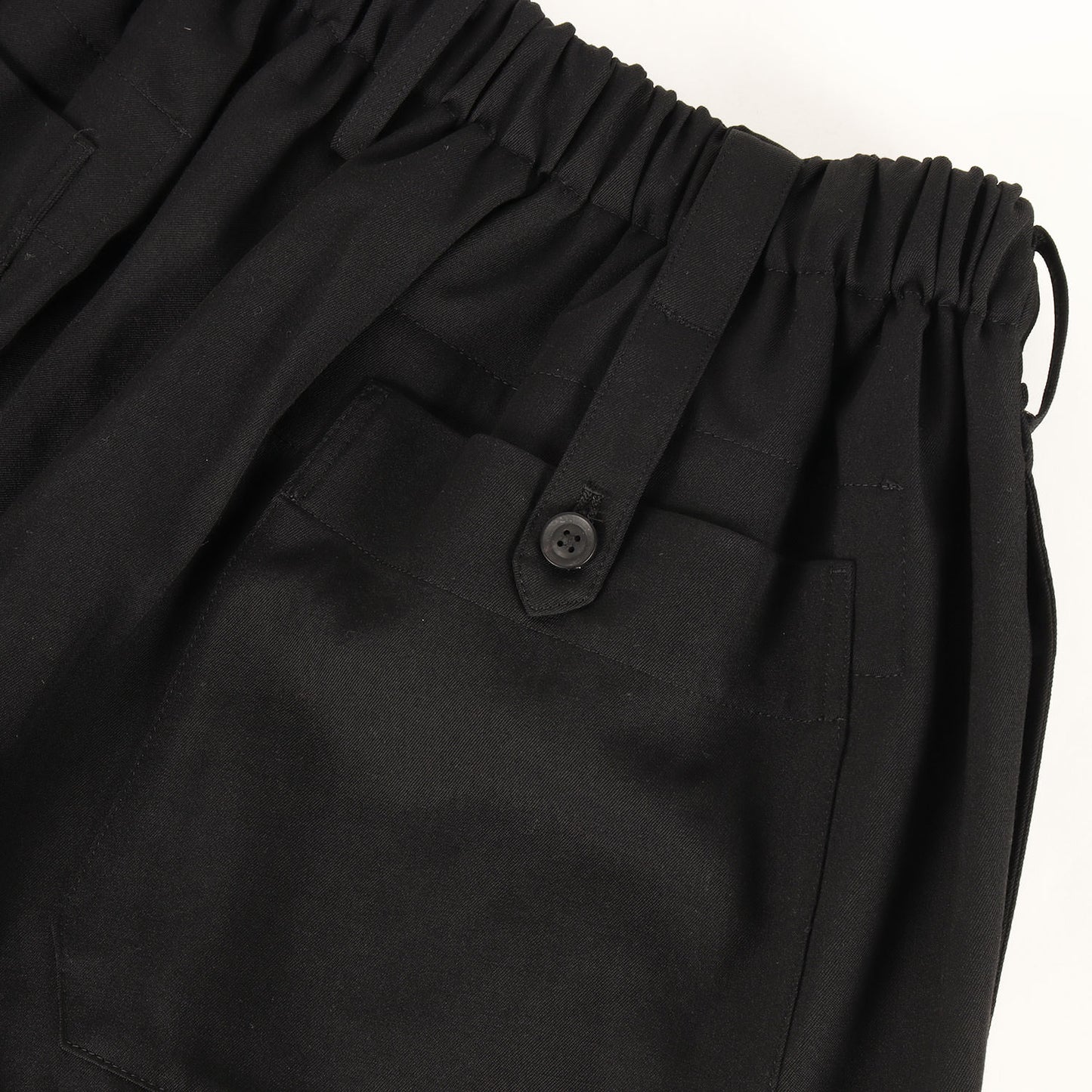24SS ウールギャバ クロップド イージー パンツ (GABARDINE U-GATHER CROPPED PANTS)