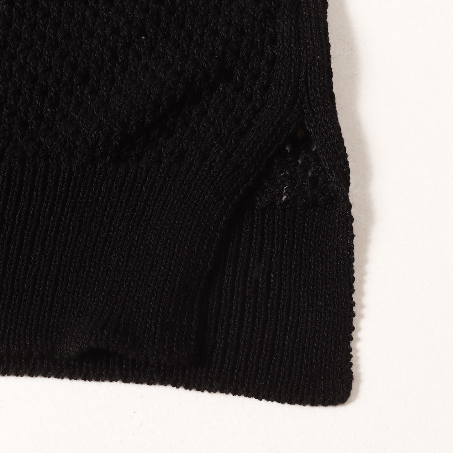 24SS メッシュニット スリーブレス パーカー (Heavy Mesh Knit Nosleeve Big Hoodie)