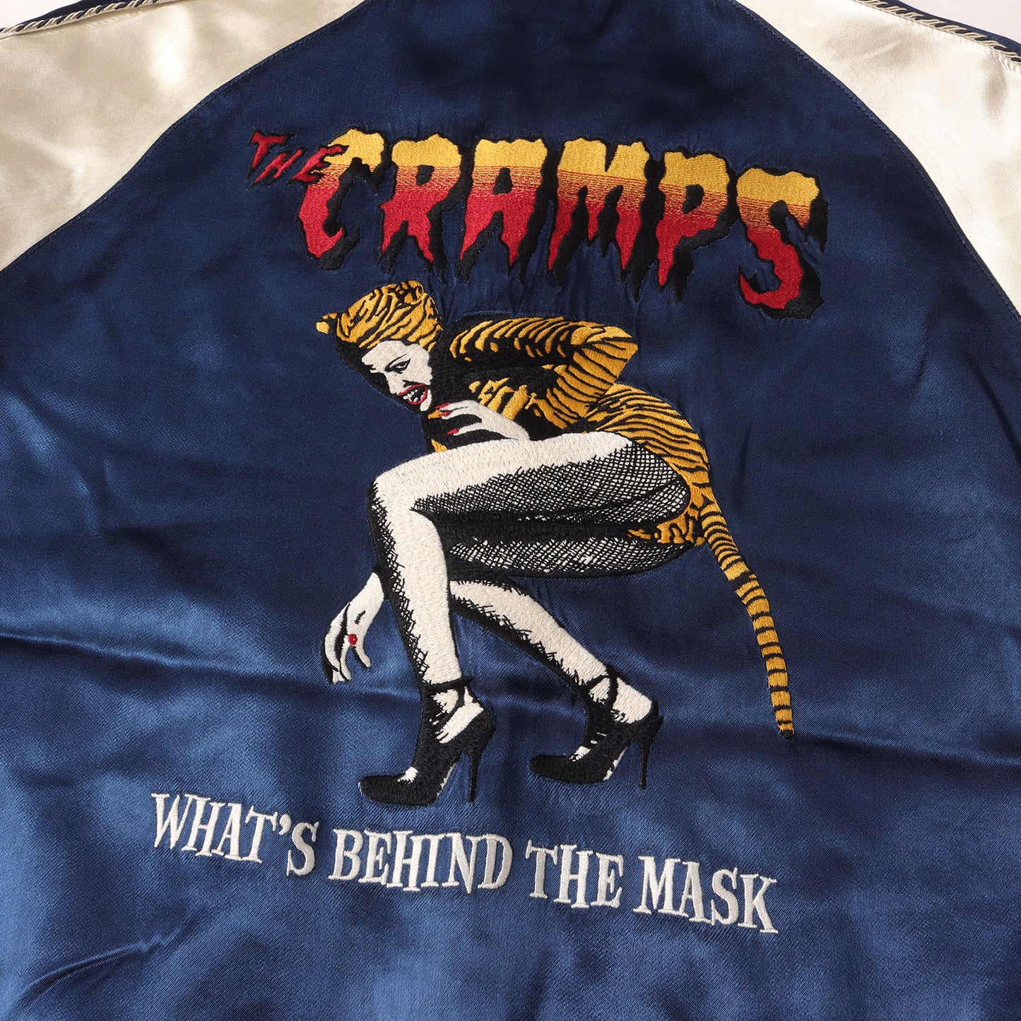 × THE CRAMPS アイコン ロゴ 刺繍 スカジャン