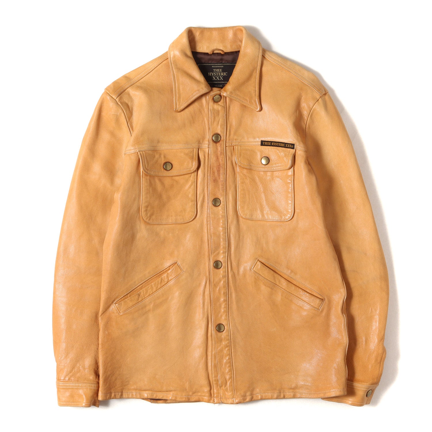 HYSTERIC GLAMOUR (ヒステリックグラマー) ゴートレザー シャツ 