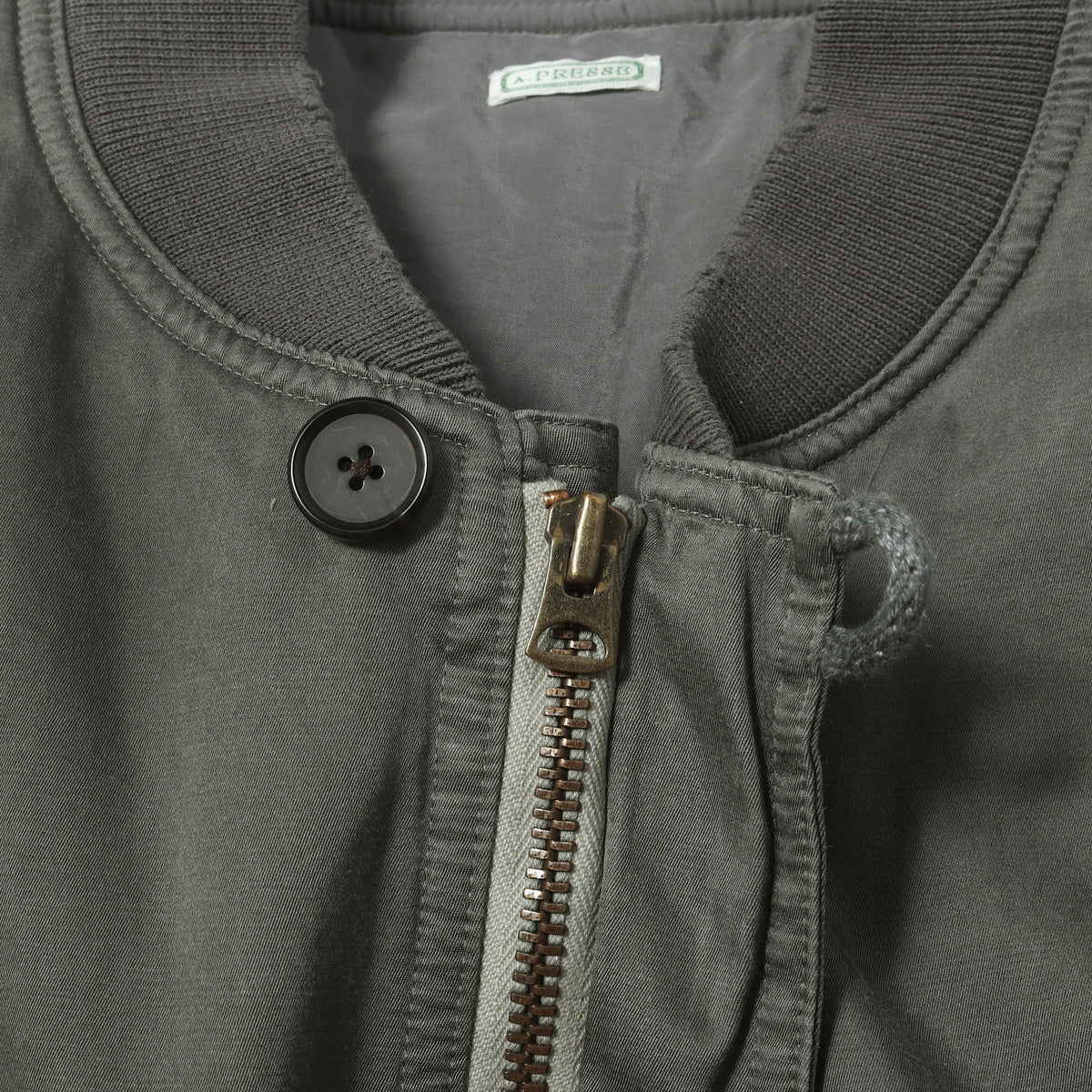 25AW ヴィンテージ加工 シルクコットン ボンバージャケット (Vintage Silk Bomber Jacket)