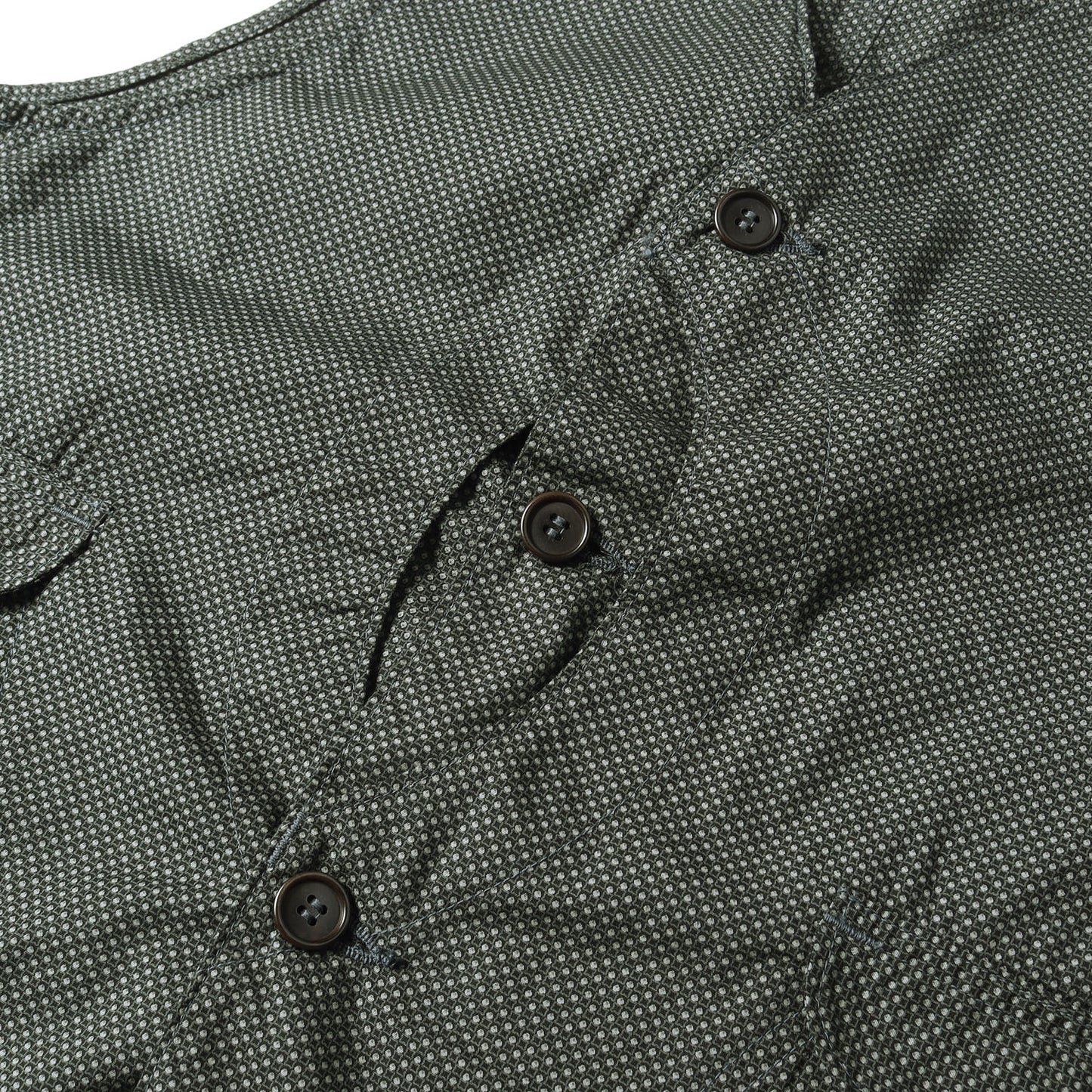 25SS ジオメトリック ロイヤルトラベラー ベスト (Royal Traveler micro print grey) / MADE IN JAPAN