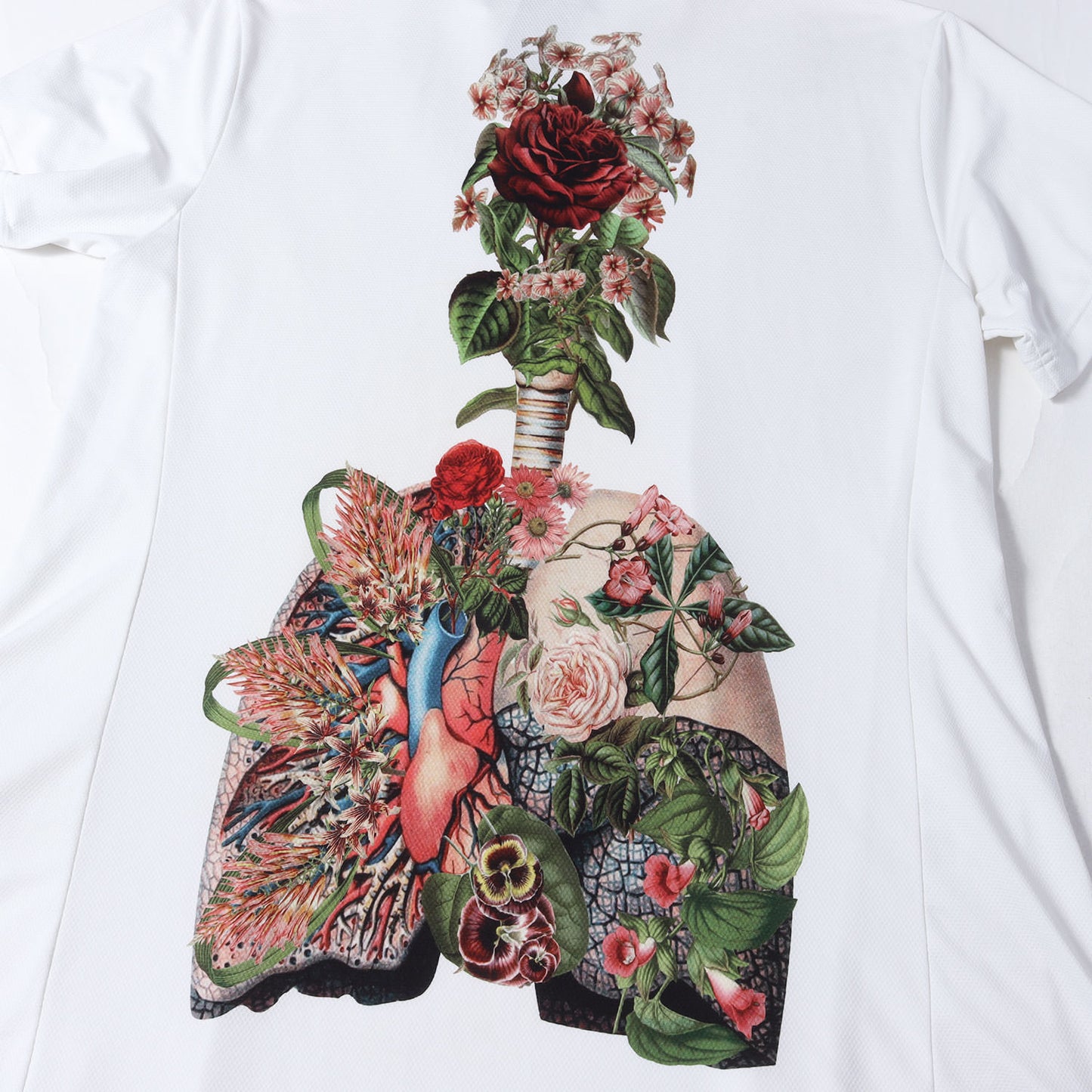 22SS BETELGEUSE グラフィック 変型 ストレッチ メッシュ ロング Tシャツ