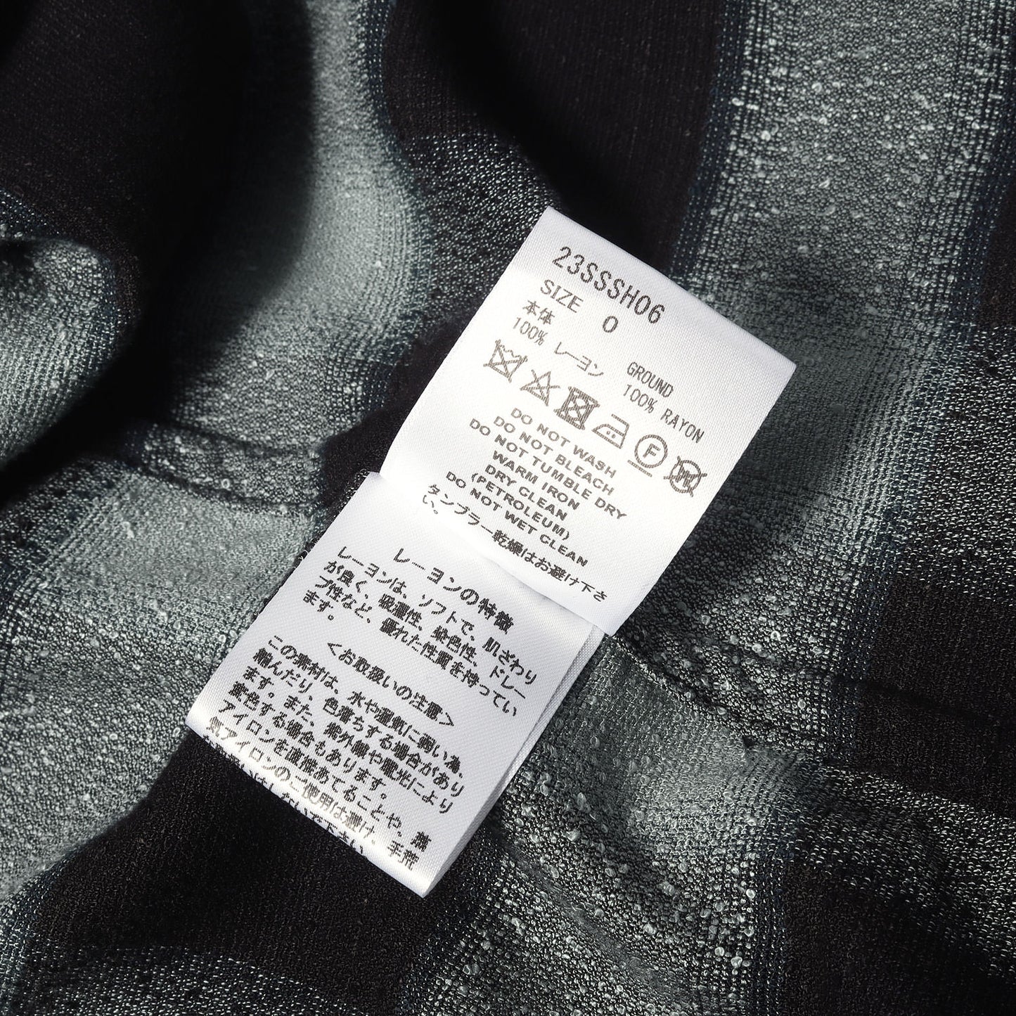 23SS オンブレチェック レーヨン 半袖 シャツ (OMBRE PLAID LOOSE HALF SLEEVE BLOUSE)