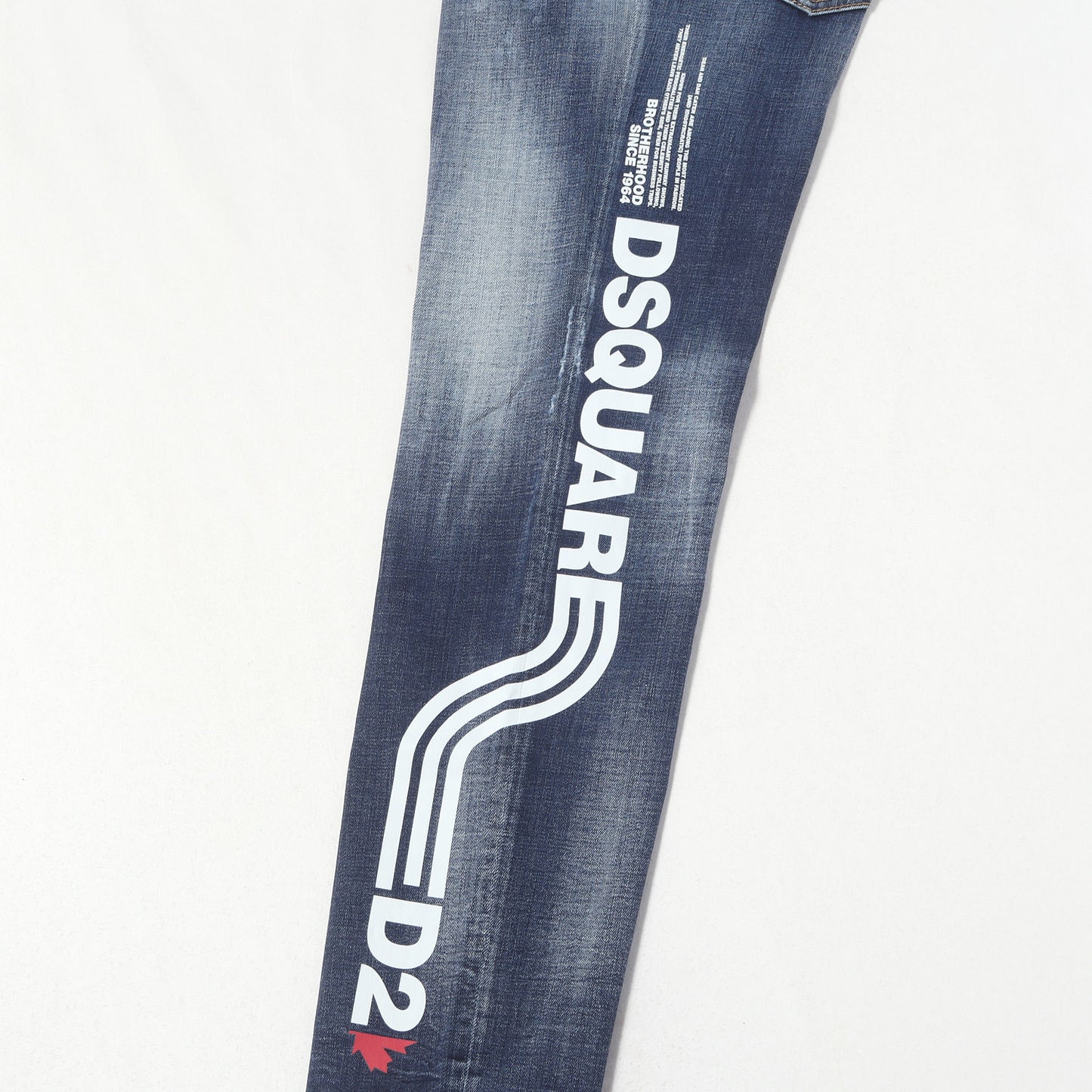 21SS リペア加工 ロゴ ストレッチデニム スキニー パンツ (Skater Jean)