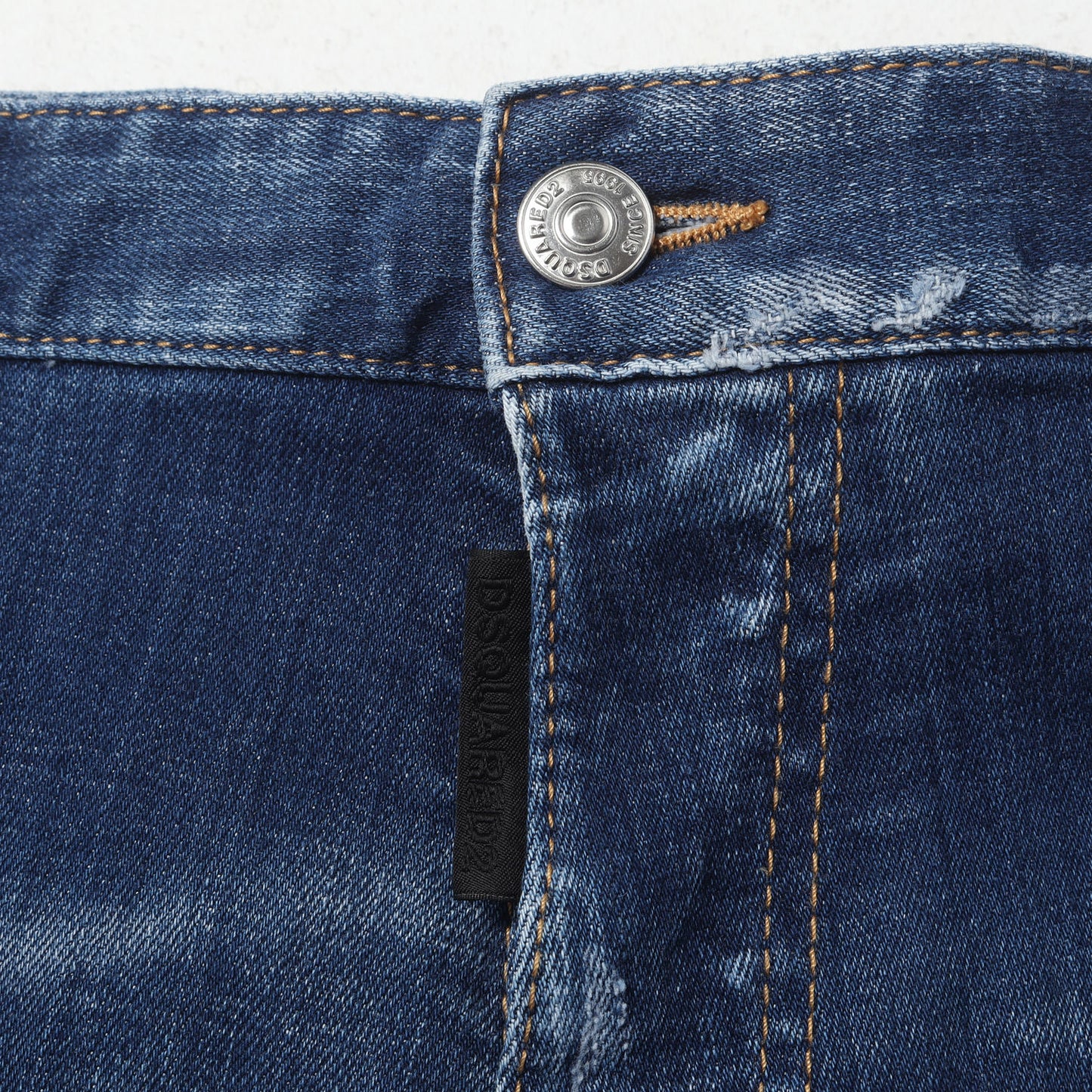 22SS ヴィンテージ加工 ロゴ ストレッチ デニム パンツ (Combat Jean)