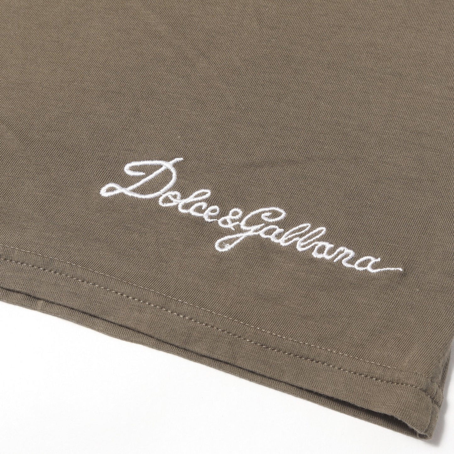 ロゴ刺繍 トリム Tシャツ