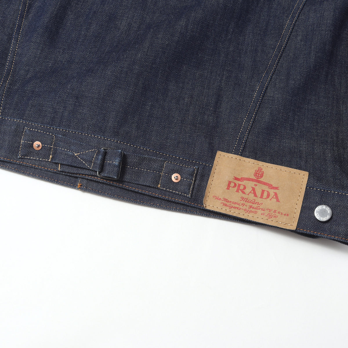 24AW トライアングルロゴ セルビッチデニム トラッカー ジャケット (Selvedge Denim Blouson)