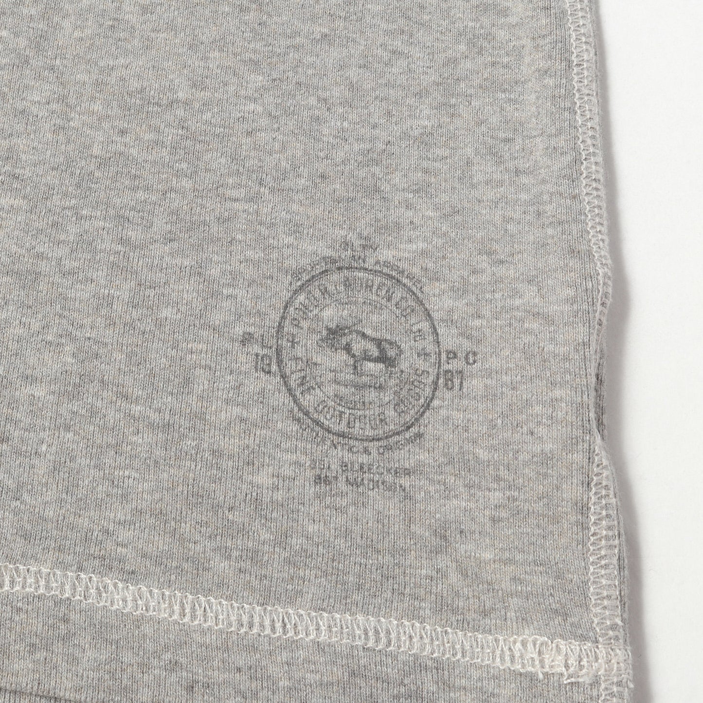 メランジ ヘンリーネック ロングスリーブ Tシャツ