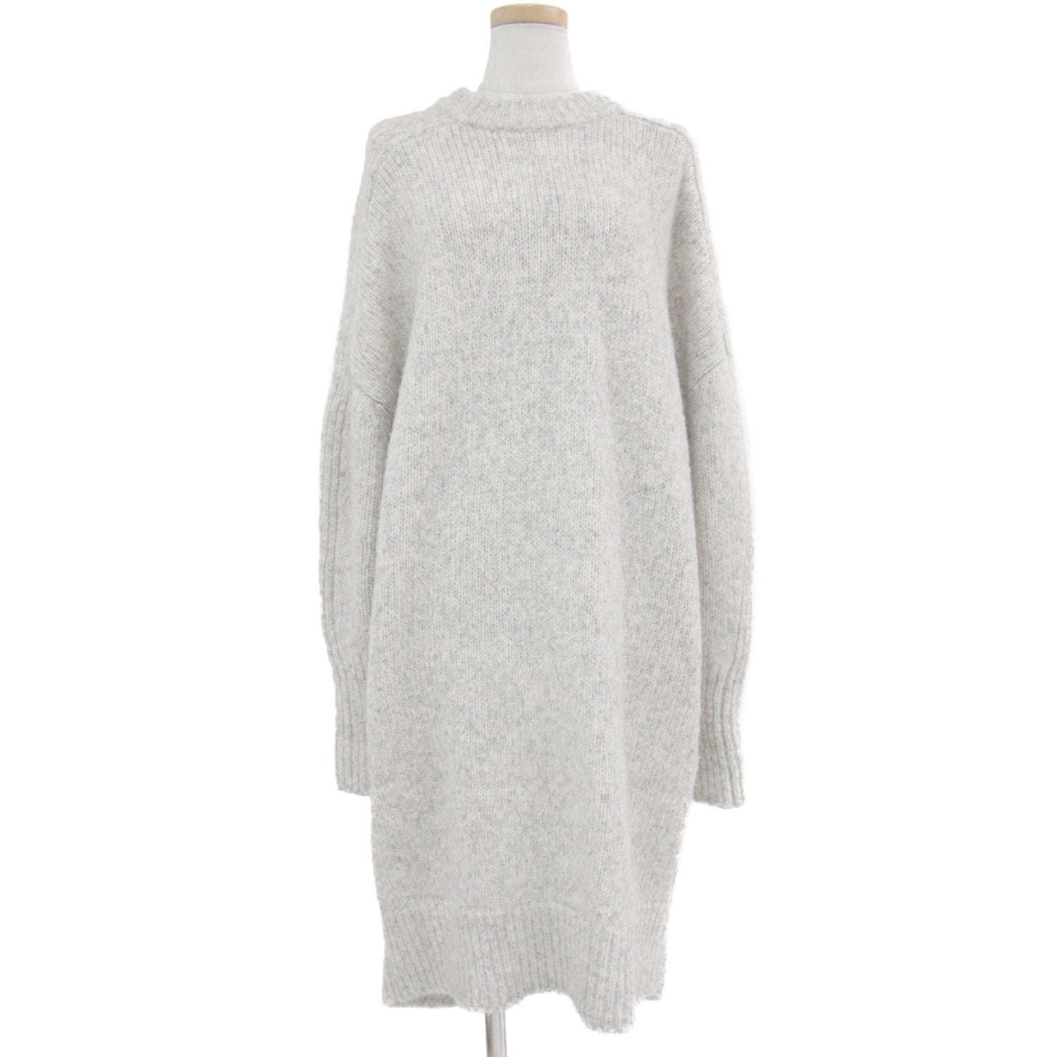 HYKE (ハイク) ワンピース ニット ミディ丈 ロング 長袖 クルーネック  