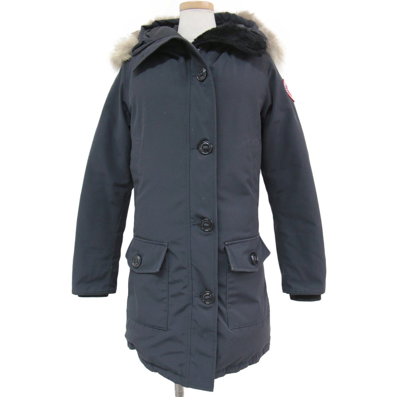 CANADA GOOSE (カナダグース) ダウンコート ミディ丈 長袖 フード ファー ブロンテパーカー BRONTE PARKA 2600JL  230420 - ブランド古着の通販・買取 | BEEGLE by Boo-Bee