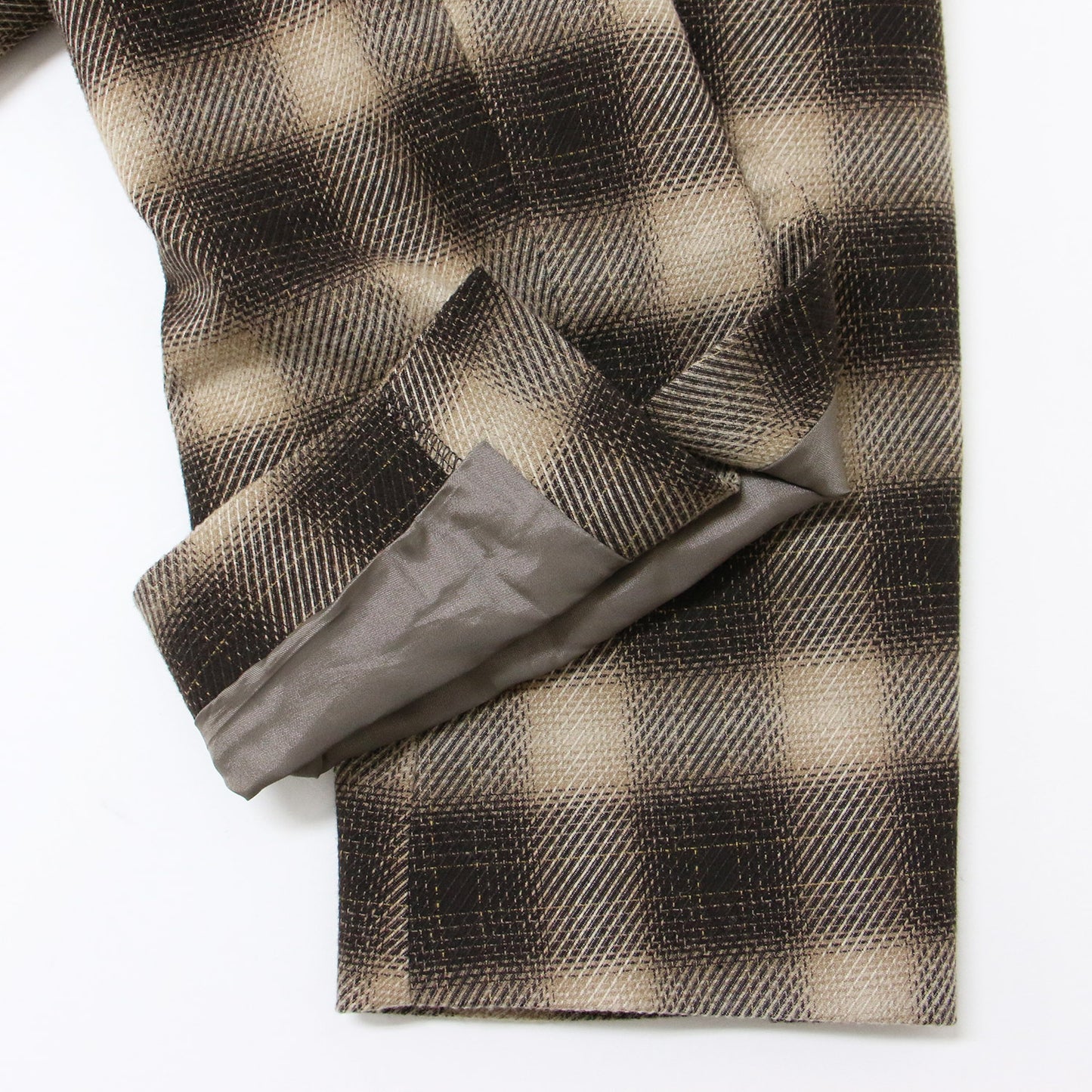 ジャケット 長袖 オーバーサイズ サイドベンツ ボックスシルエット チェック柄 23秋冬 240110