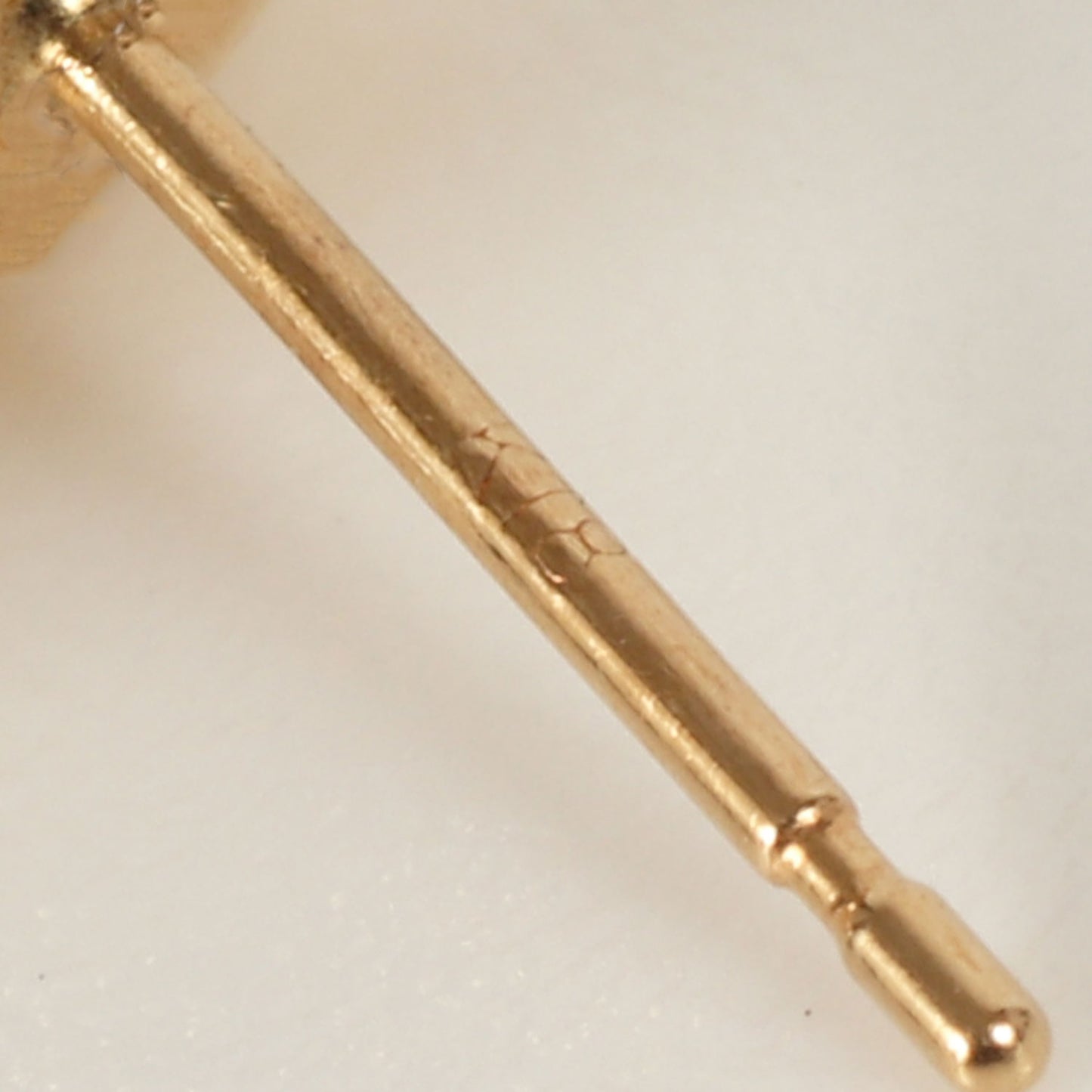 K18YG 淡水パール ピアス / 両耳用