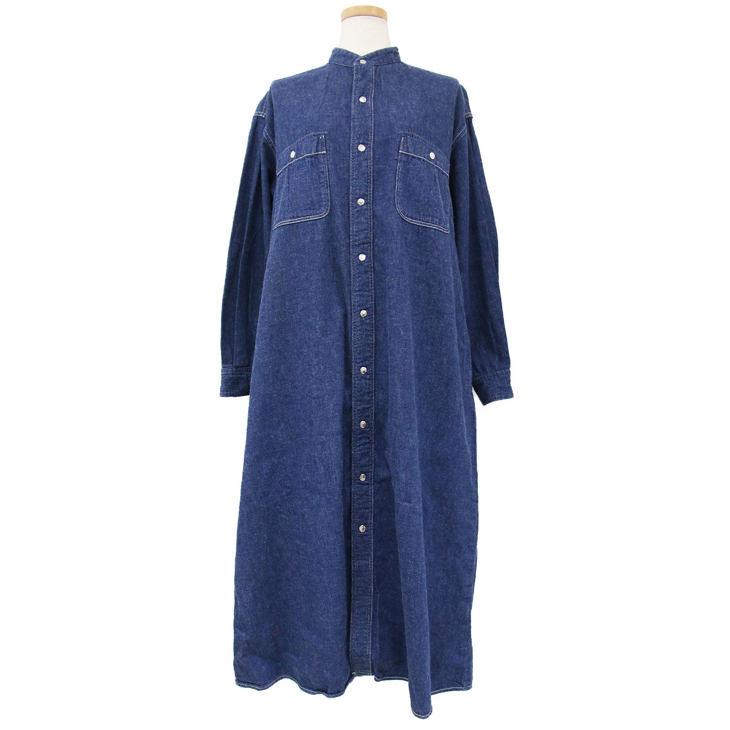 orslow (オアスロウ) ワンピース デニム シャツ ロング マキシ Aライン 