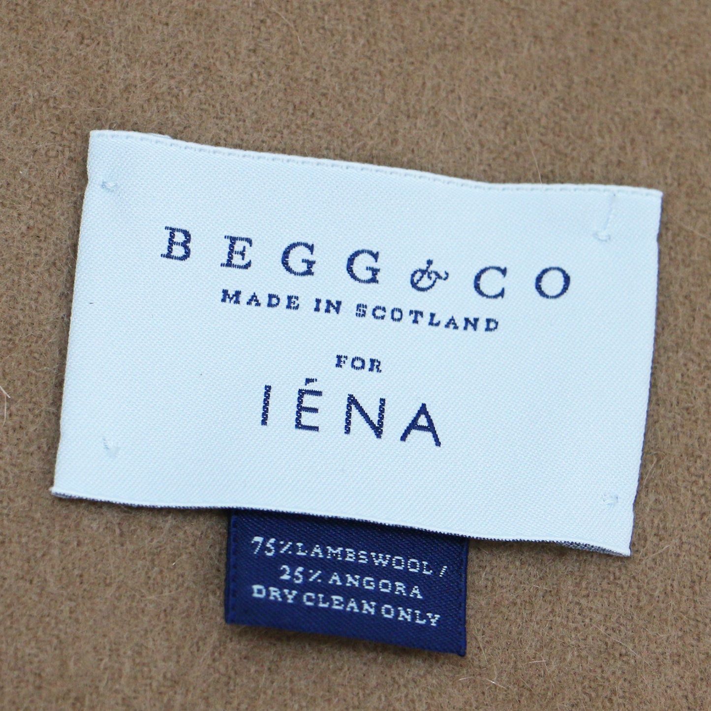 × IENA 別注 ラムウール アンゴラ ストール / フリンジ 大判 マフラー 241118