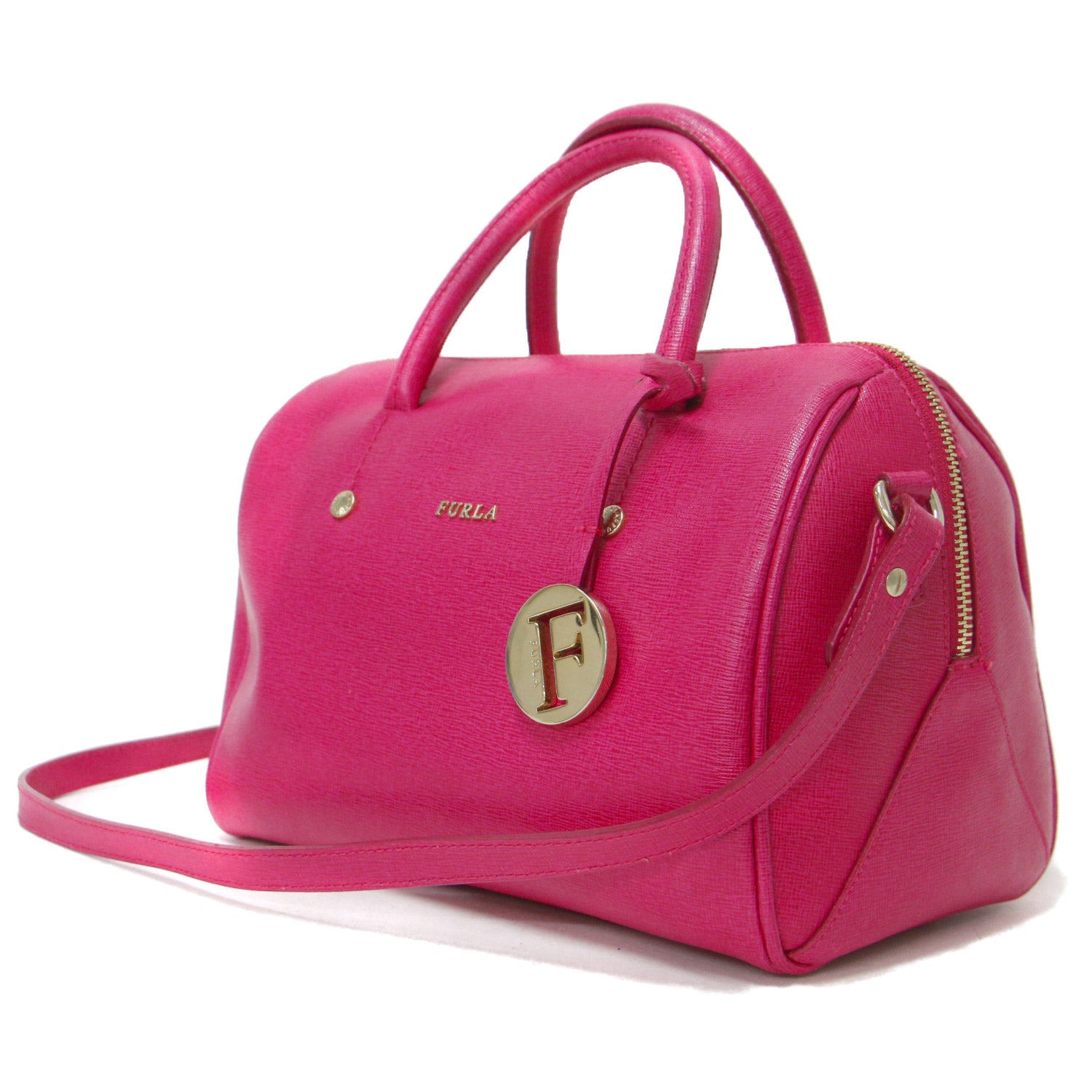 FURLA (フルラ) バッグ ショルダーバッグ ハンドバッグ ボストン型 2WAY メタルチャーム レザー 240529 -  ブランド古着の通販・買取 | BEEGLE by Boo-Bee