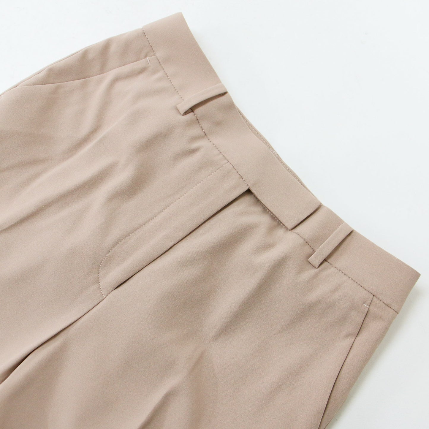 パンツ テーパード クロップド丈 センタープレス ストレッチ オックス 240626