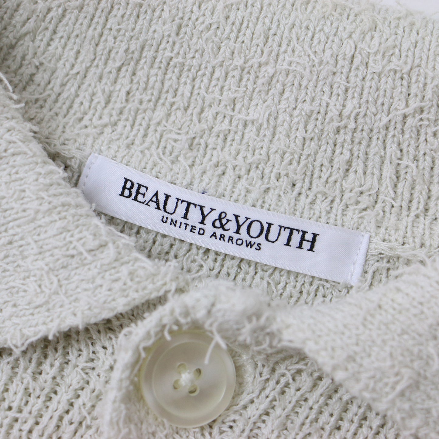 23春夏 ファンシーヤーン 襟付き パイル ニット カーディガン / ポロ 長袖 240723