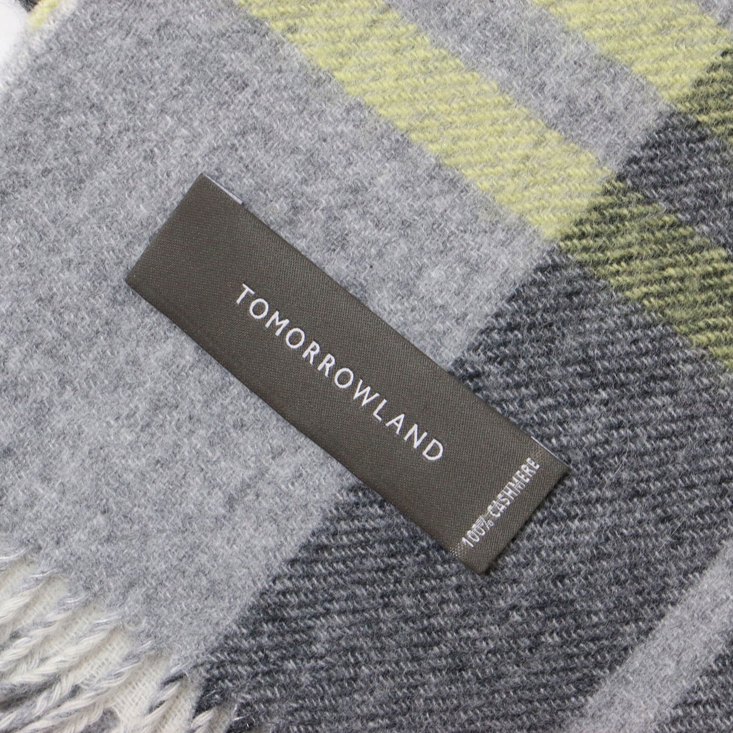 カシミヤ ダブルフェイス チェック ストール / マフラー 大判 フリンジ リバーシブル 241120