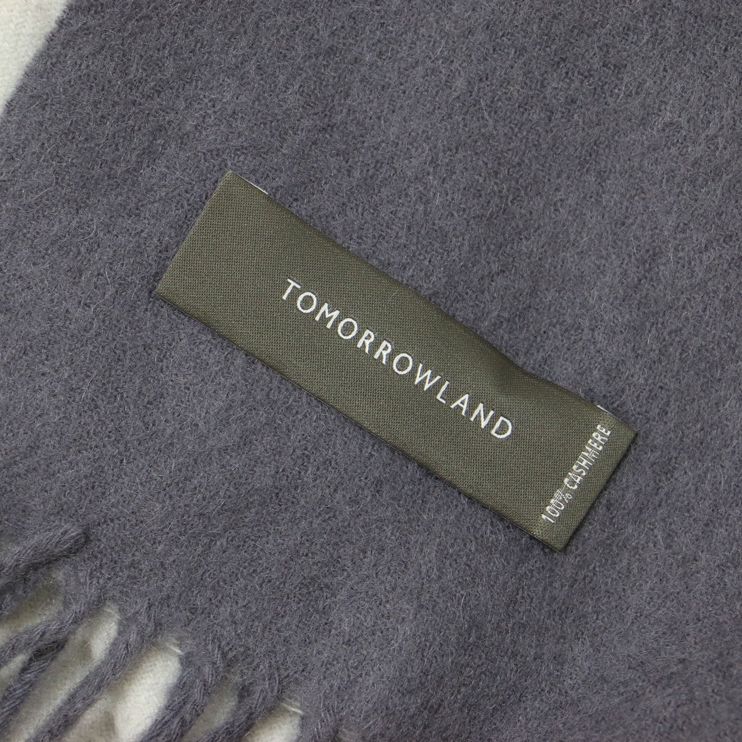 カシミヤ パネル ストール / マフラー 大判 バイカラー 241120