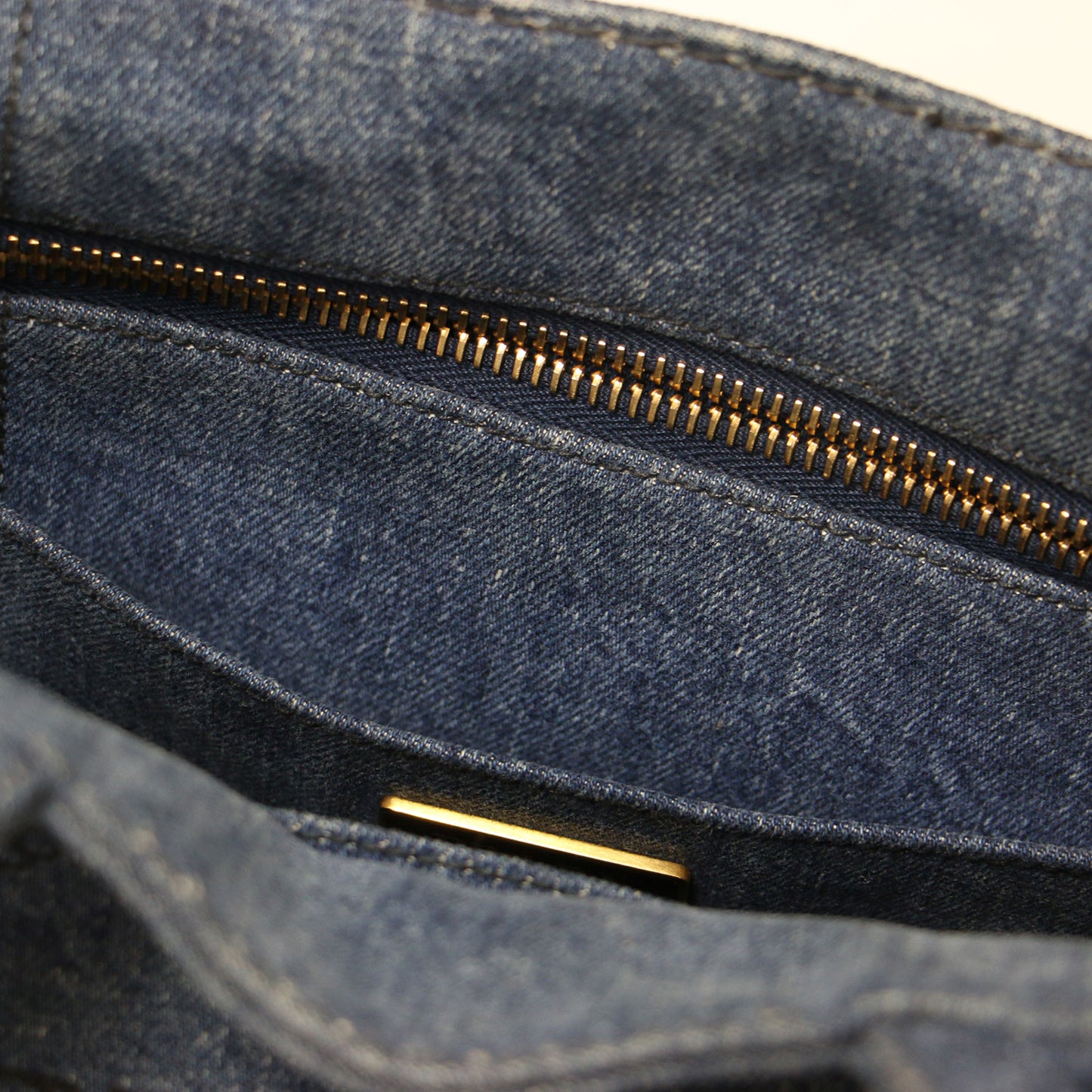 2WAY デニム トートバッグ CANAPA カナパ 1BG439 / ショルダー ロゴ 三角 プレート 241104