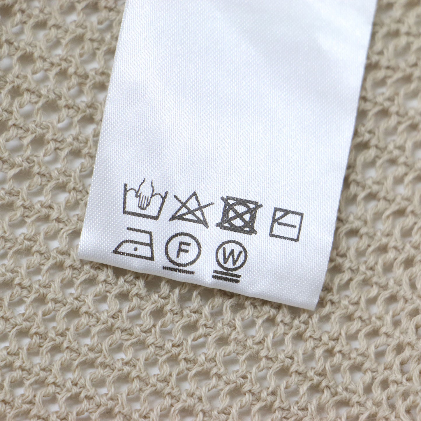 2WAY シアー オーバーサイズ コットン メッシュ ニット / 長袖 240904