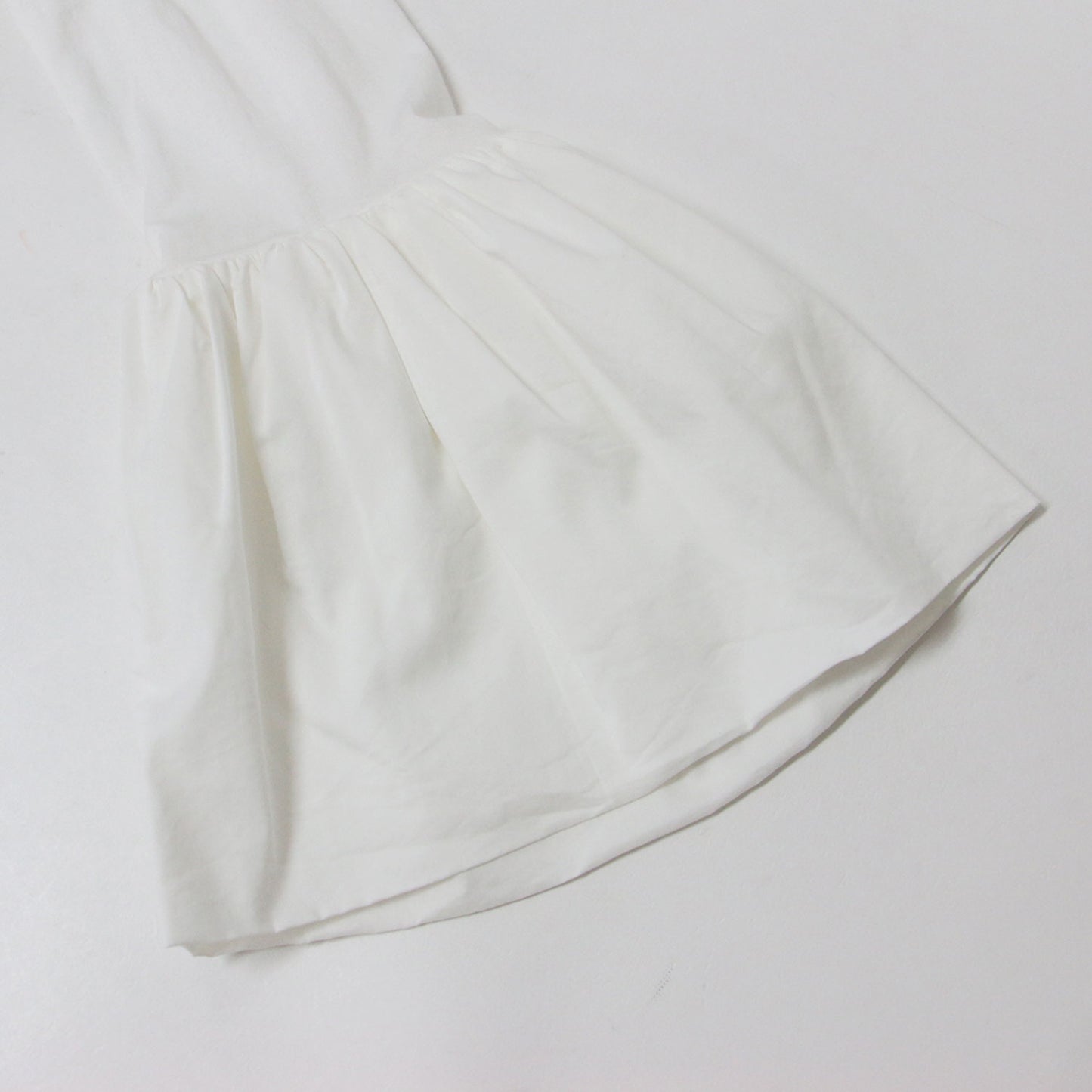 24春夏 ベルスリーブ ドッキング カットソー / 長袖 フリル クルーネック コットン 240527