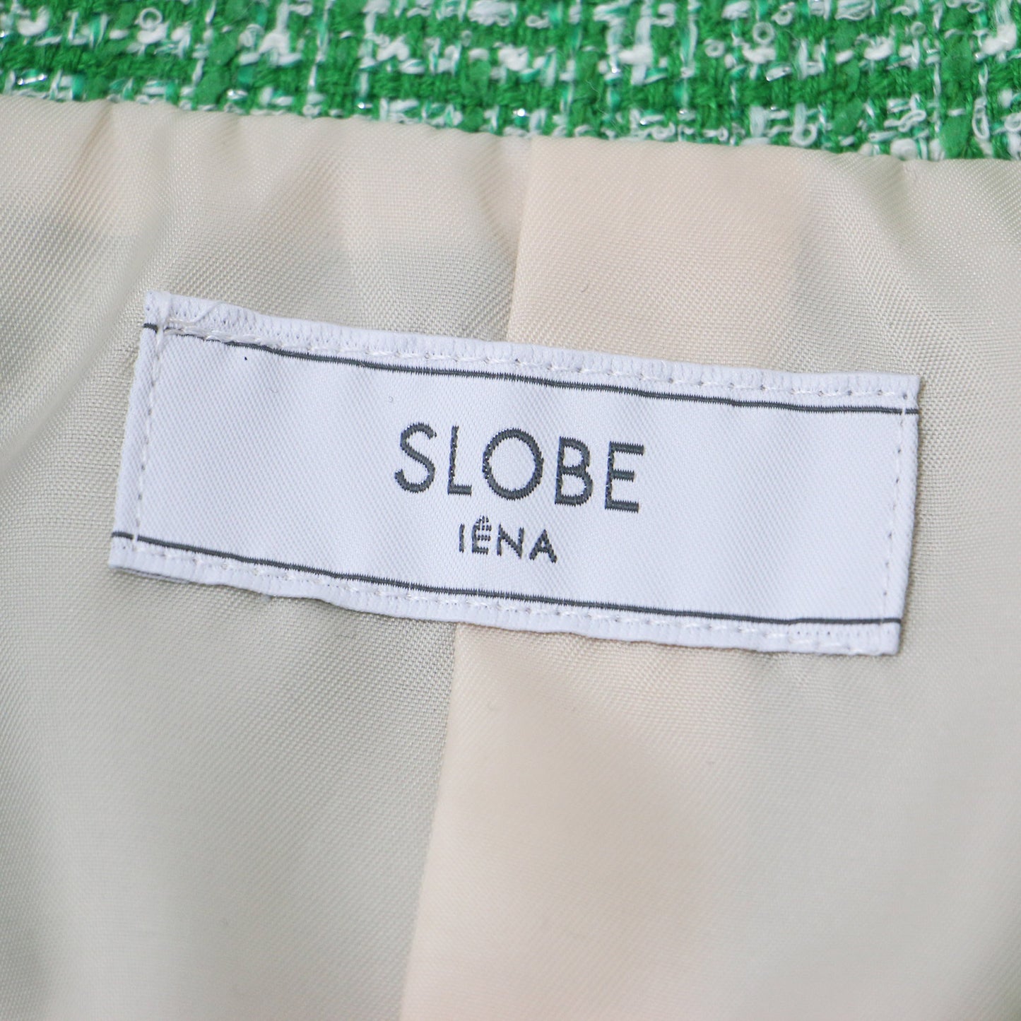 23春夏 サマーツイード コンパクト ジャケット / 長袖 ゴールドボタン ラメ 240801