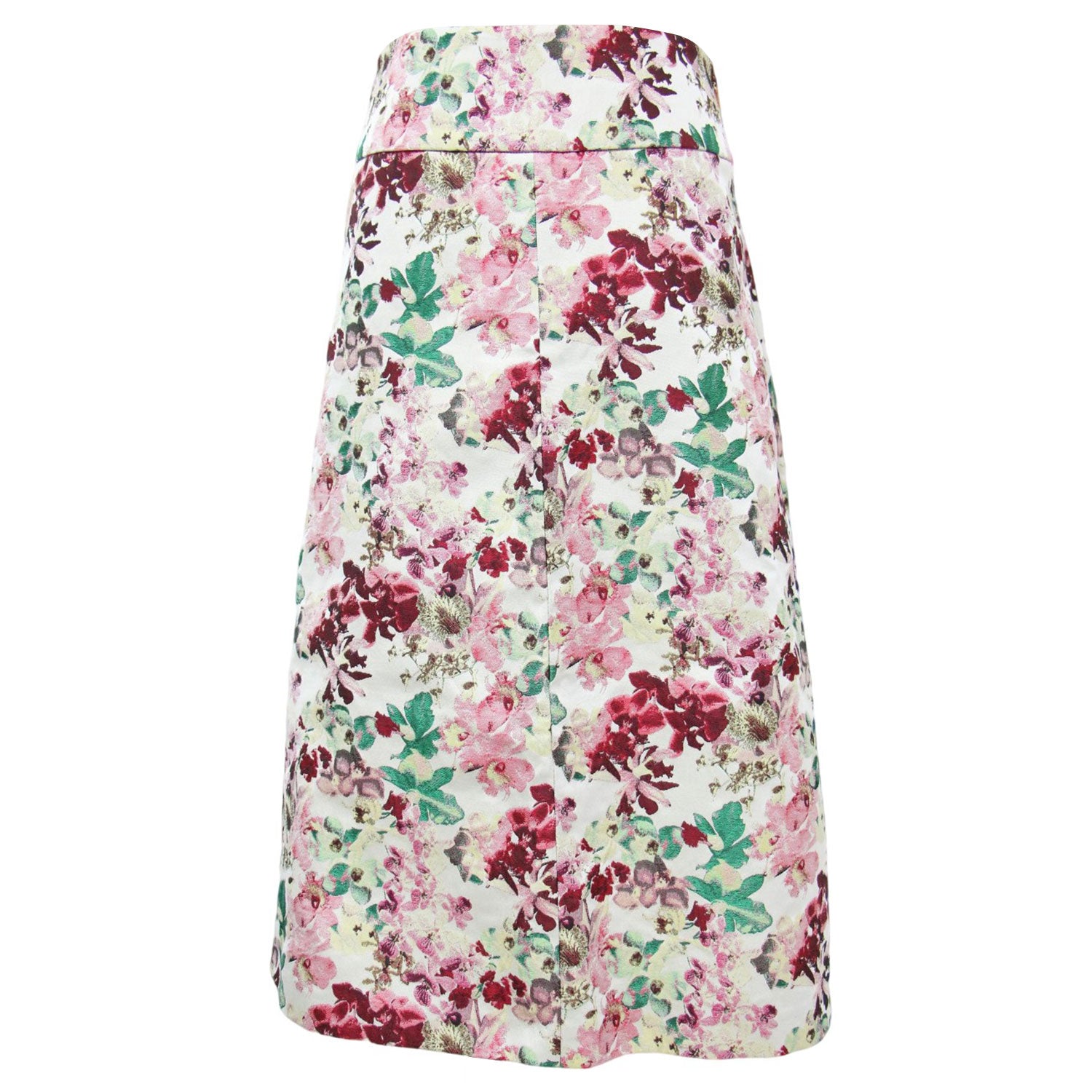 エポカSTORIA☆ブルーフラワー柄☆フレアースカートエポカ花柄