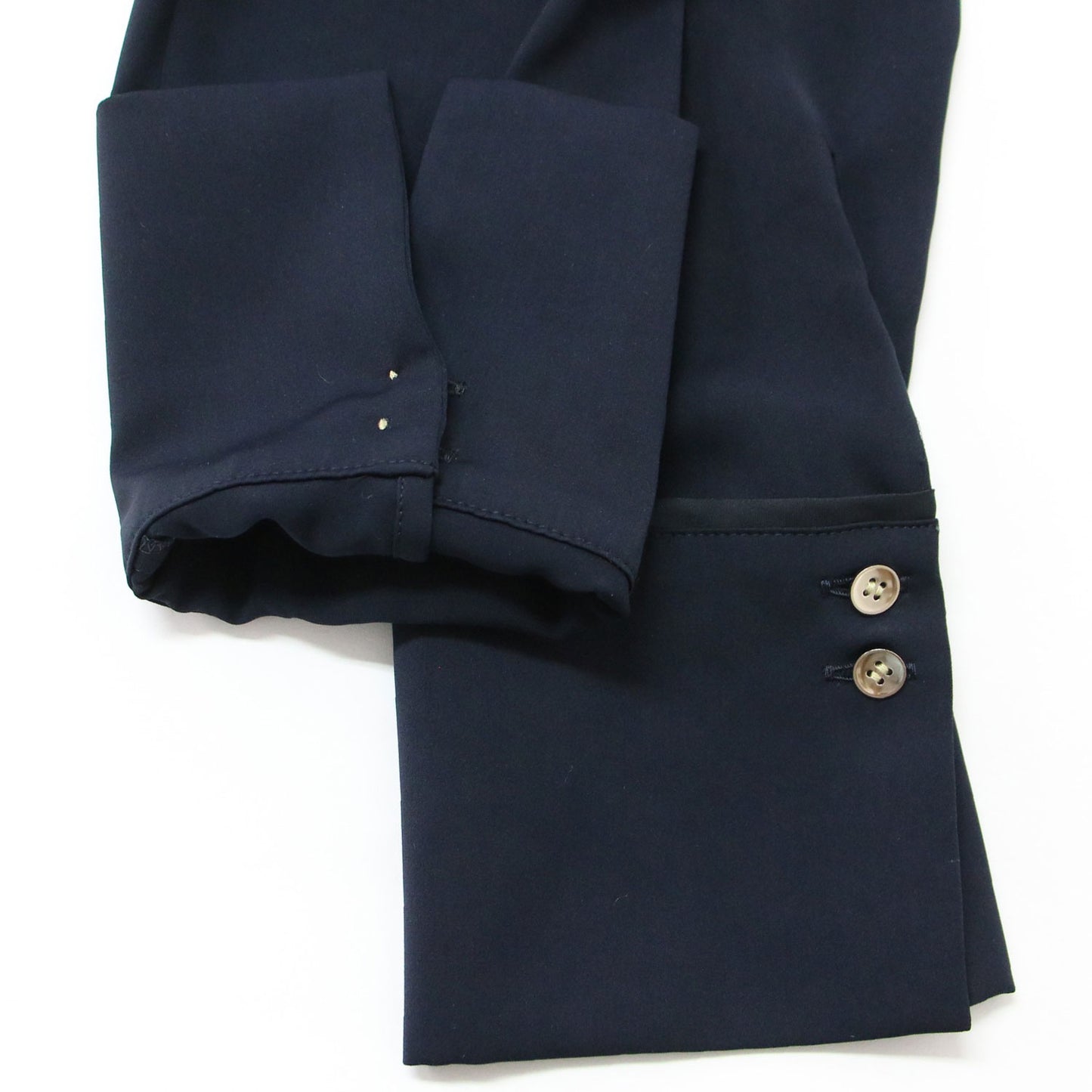 23春夏 ティアード ロング ワンピース / パウダリーサテン バンドカラー 長袖