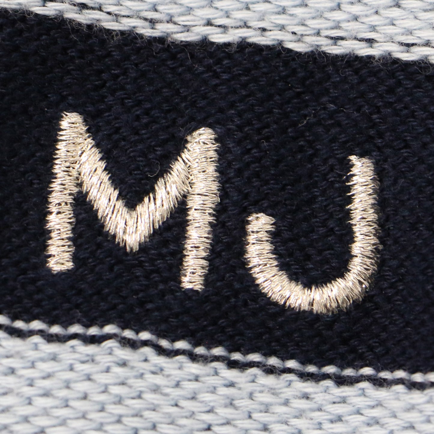 コットン ボーダー ニット セーター / クルーネック ハイゲージ 刺繍ロゴ 長袖