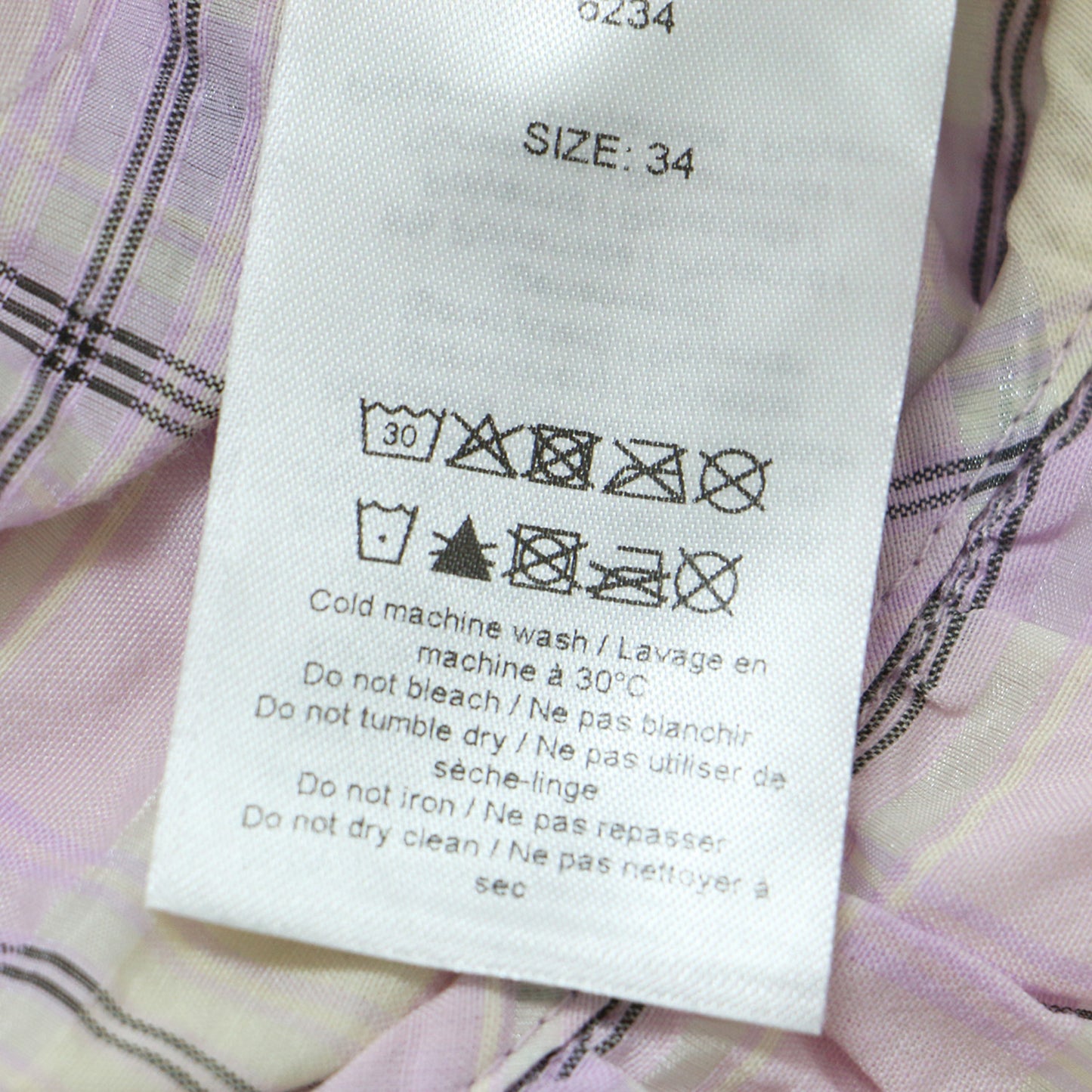 シアサッカー チェック柄 ギャザー ミニ丈 ワンピース / 半袖 パフスリーブ フリル コットン 241029