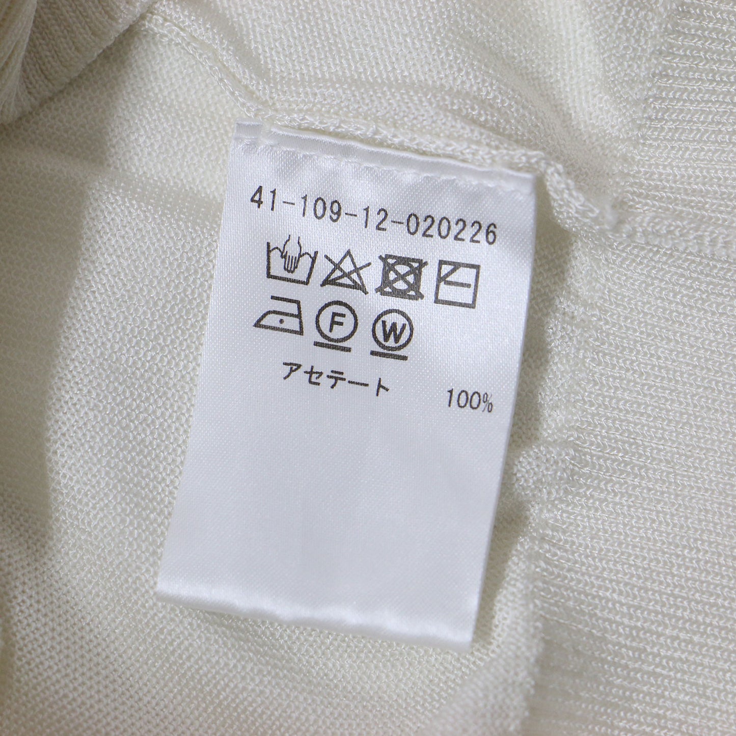 24春夏 シアー シャイニー クルーネック ニット カーディガン / ショート丈 長袖