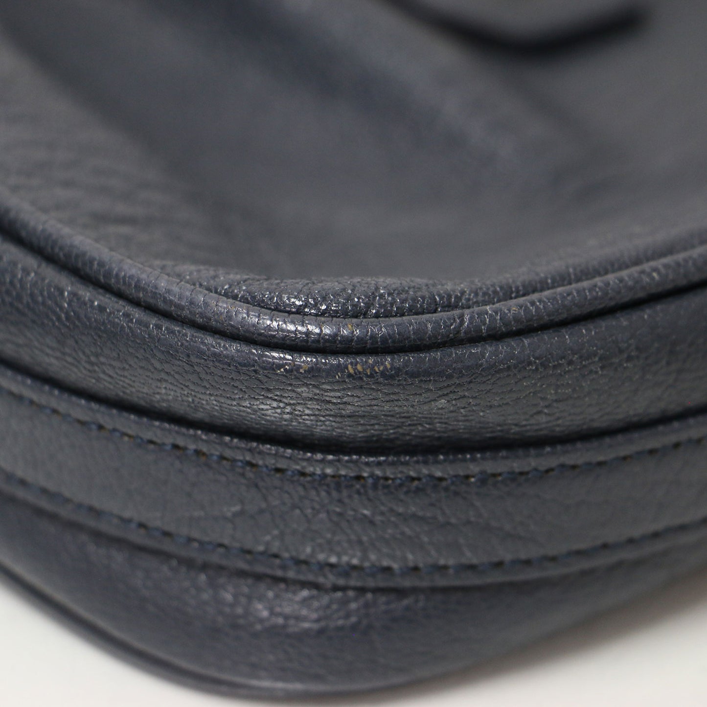 ブルーマー ゴートレザー 巾着 ショルダーバッグ / ドローストリング 肩掛け 斜め掛け タッセル 本革