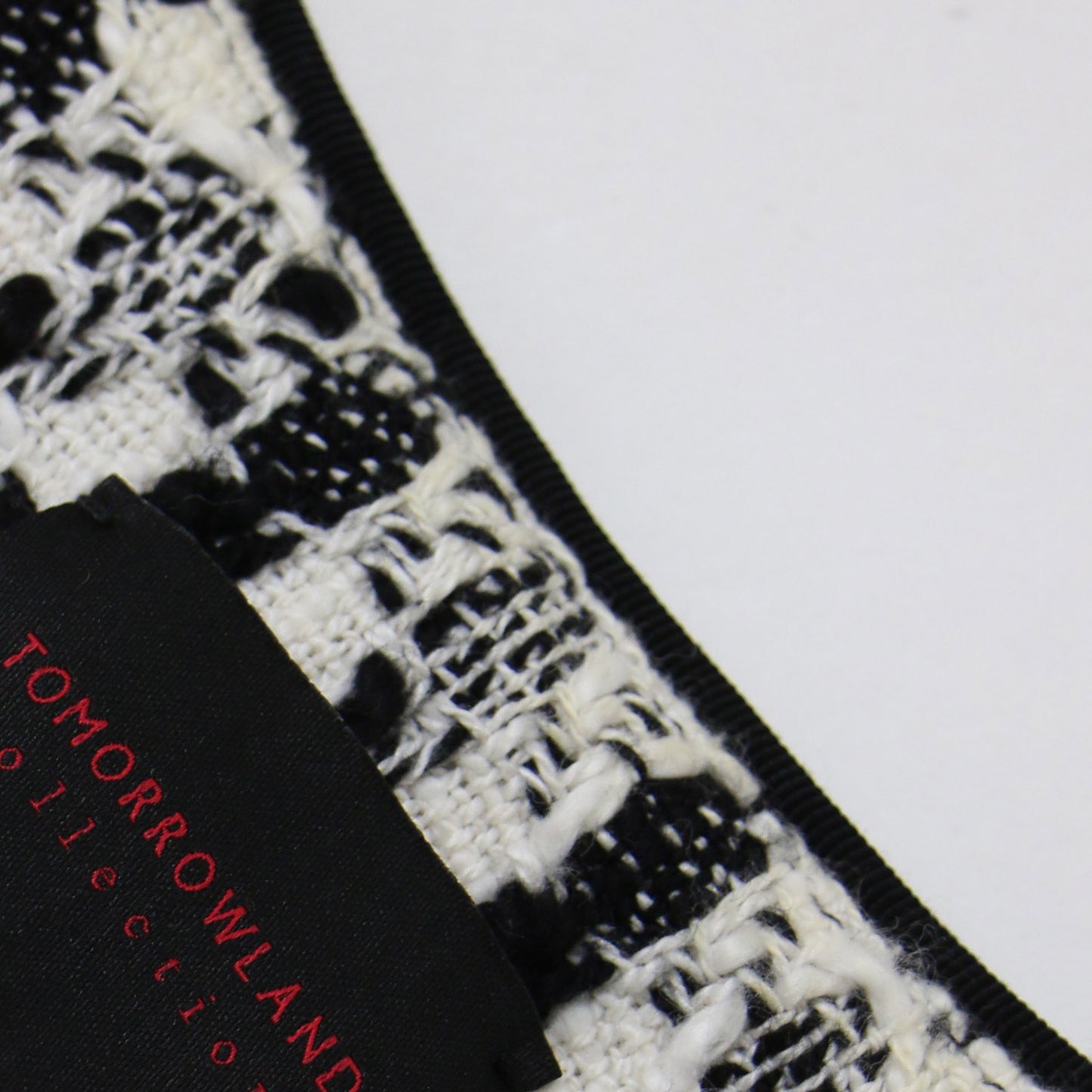 スラブシェパード コクーン ジレ / ベスト ツイード クルーネック ダブルブレスト コットン