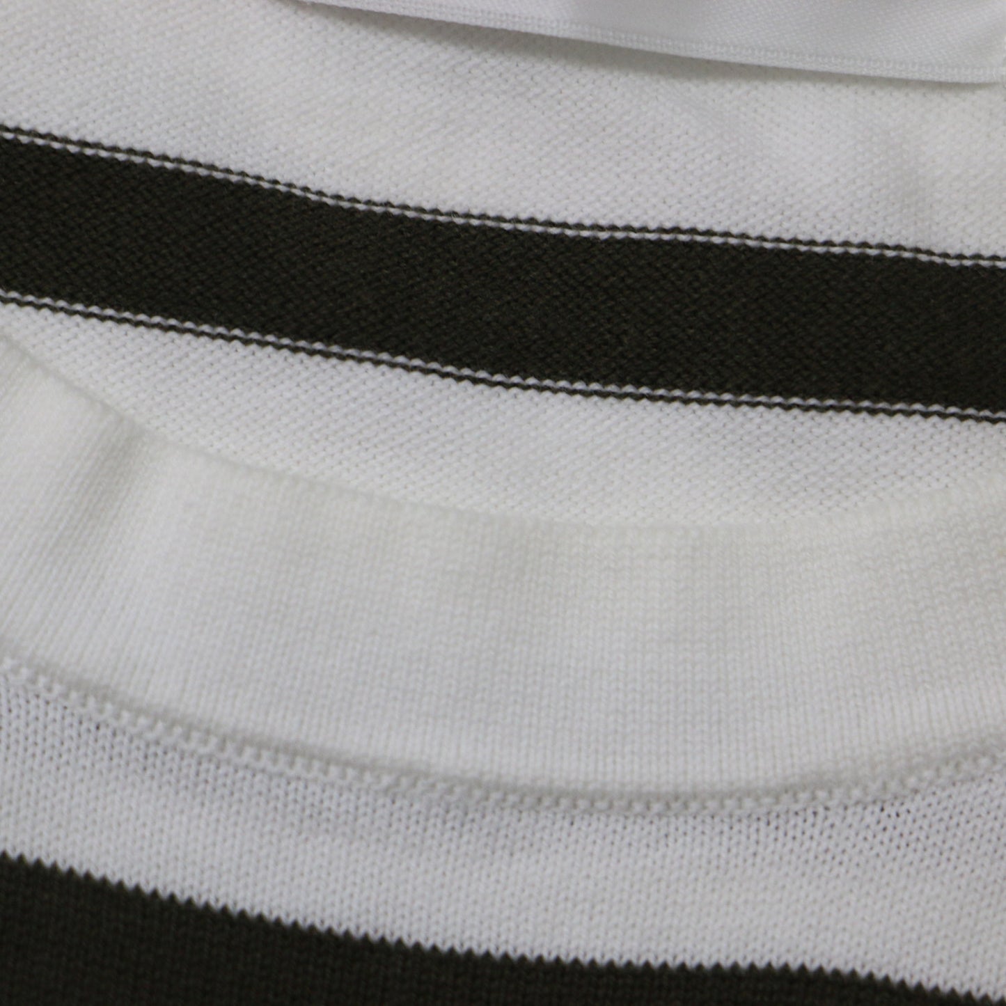 ハイツイスト コットン クルーネック カーディガン ノースリーブ プルオーバー / アンサンブル ニット ボーダー柄 241115