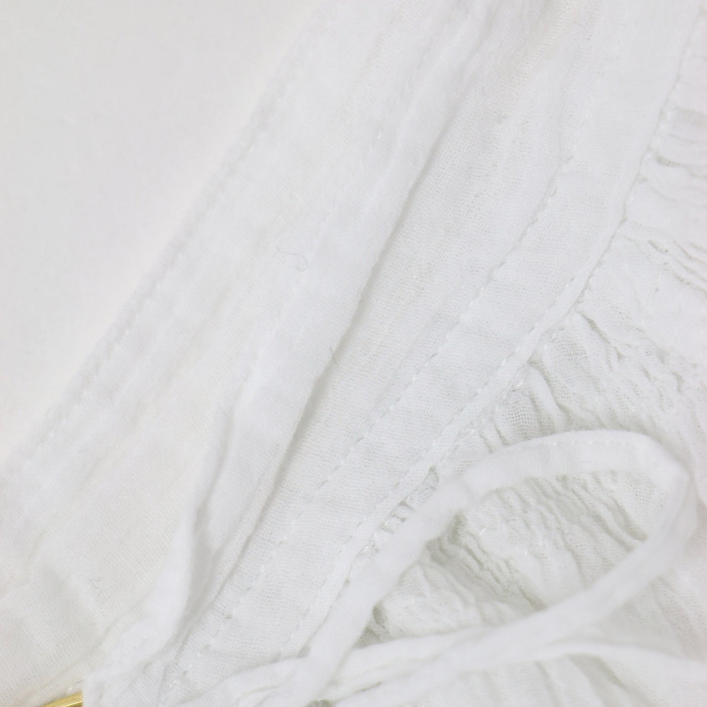 24春夏 SMOCK ギャザー プルオーバー / スモック ブラウス 長袖 楊柳 コットン