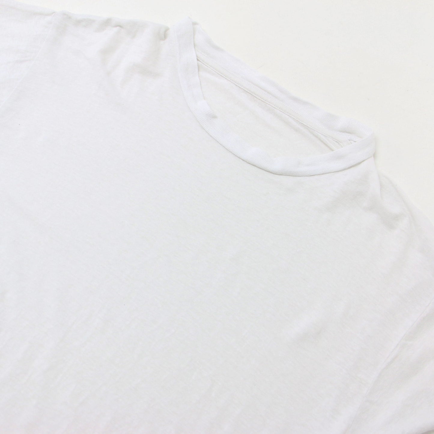 LINEN BASE Tシャツ / 半袖 ショートスリーブ クルーネック リネン
