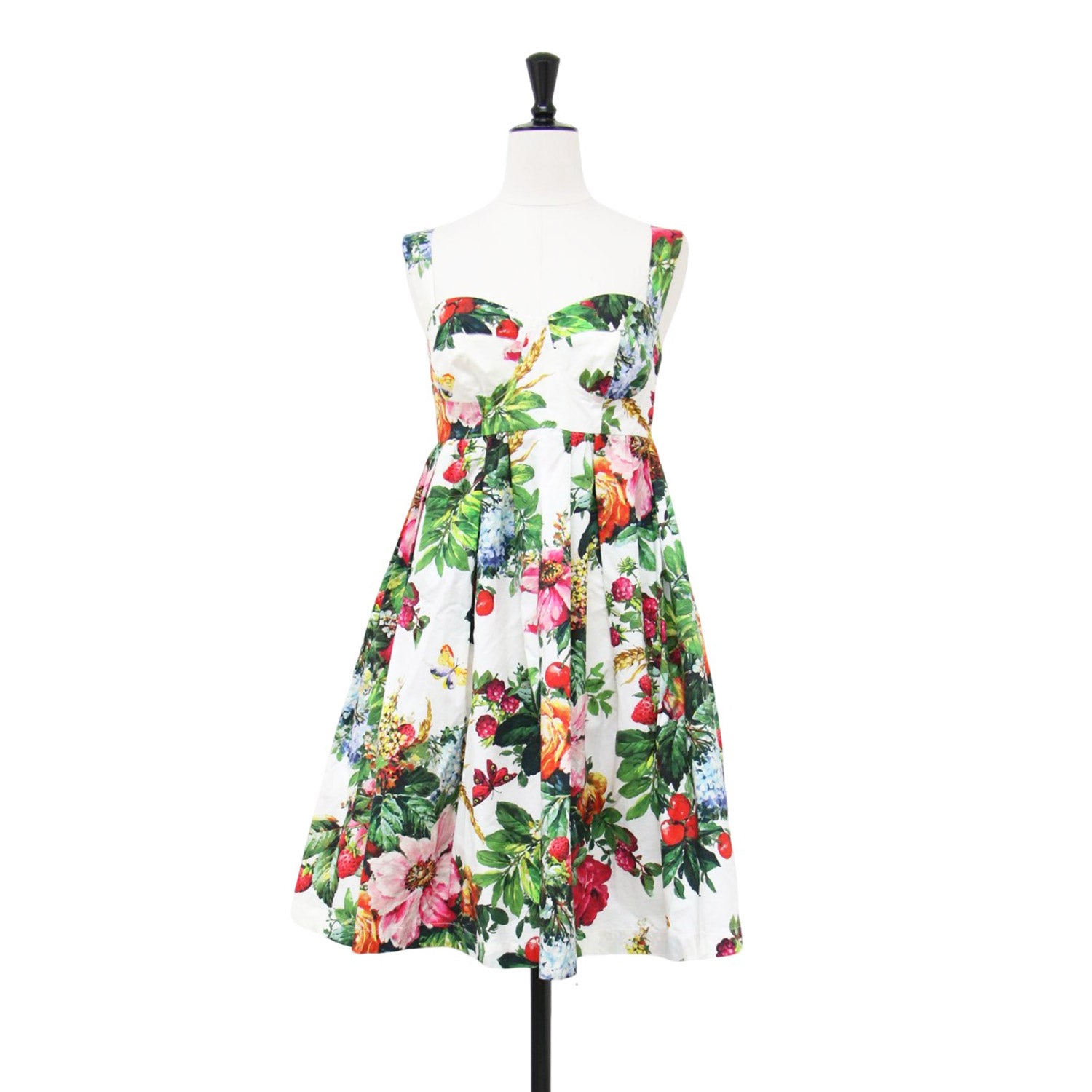 DOLCE&GABBANA (ドルチェ&ガッバーナ) 花柄 コットン ミニ ワンピース  