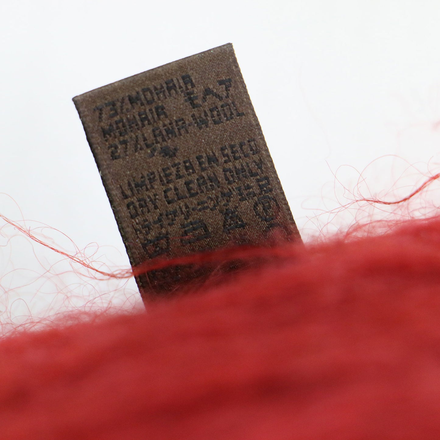 アナグラム 刺繍 フリンジ マフラー / ロゴ モヘア ウール 241028