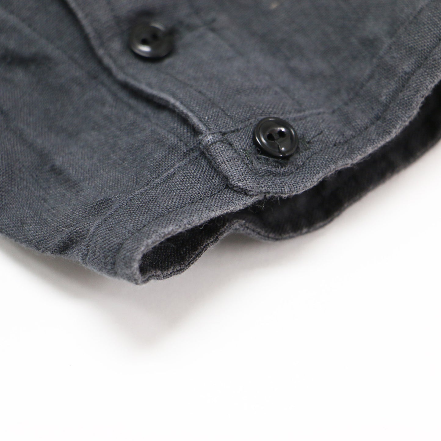 リネン ガウン シャツ / WASHER LINEN STACK GOWN ロング丈 長袖 バンドカラー