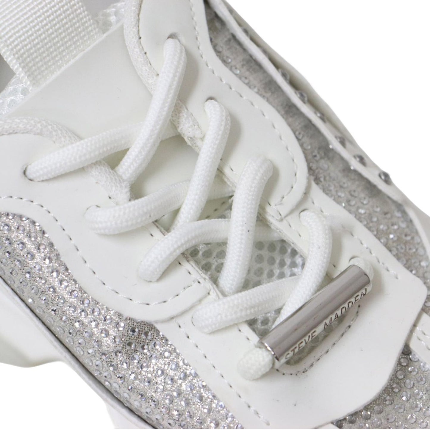 ラインストーン デザイン ボリュームソール スニーカー / ローカット 厚底 241105