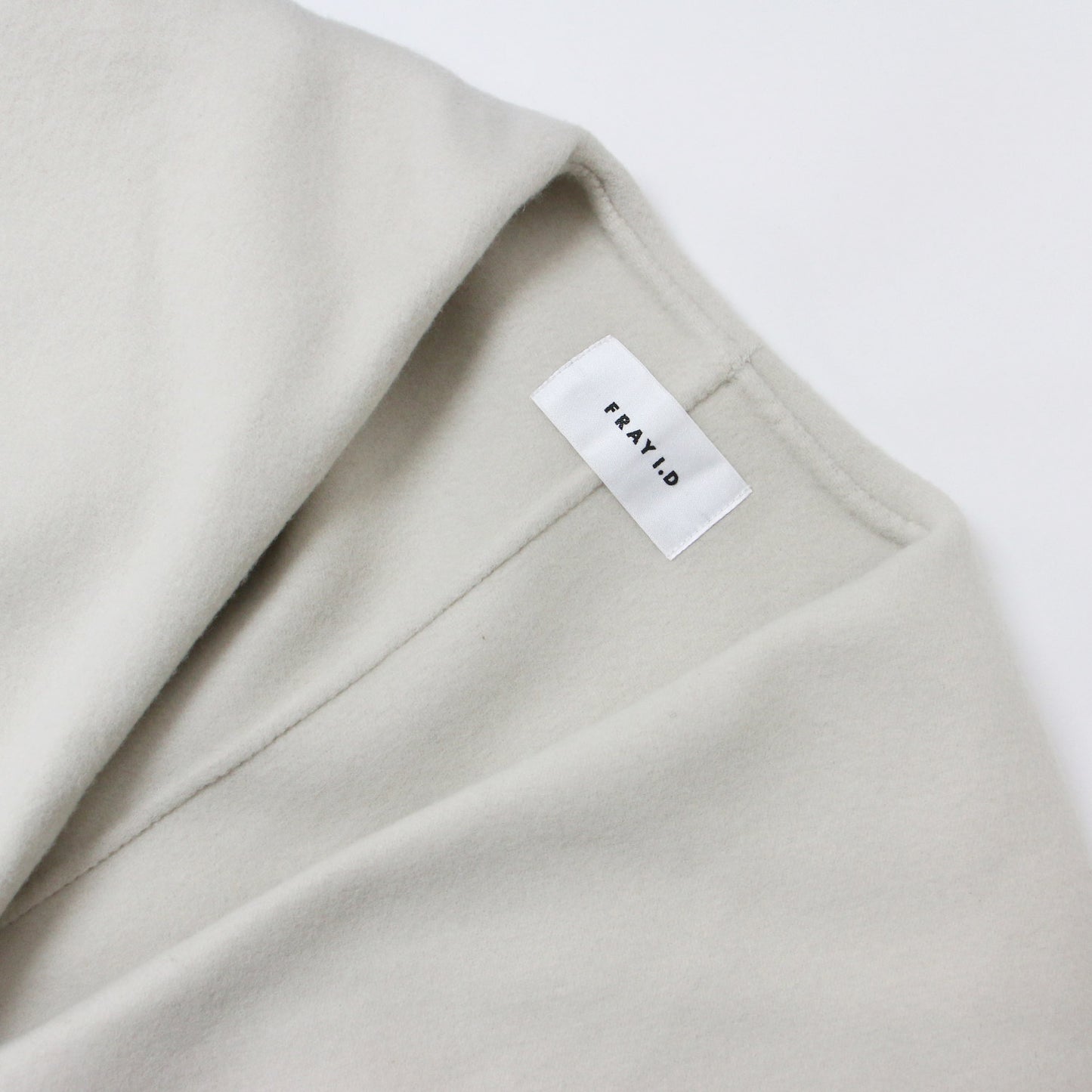 ショールカラー ショート リバーコート / ウール ビッグラペル ベルト 241106