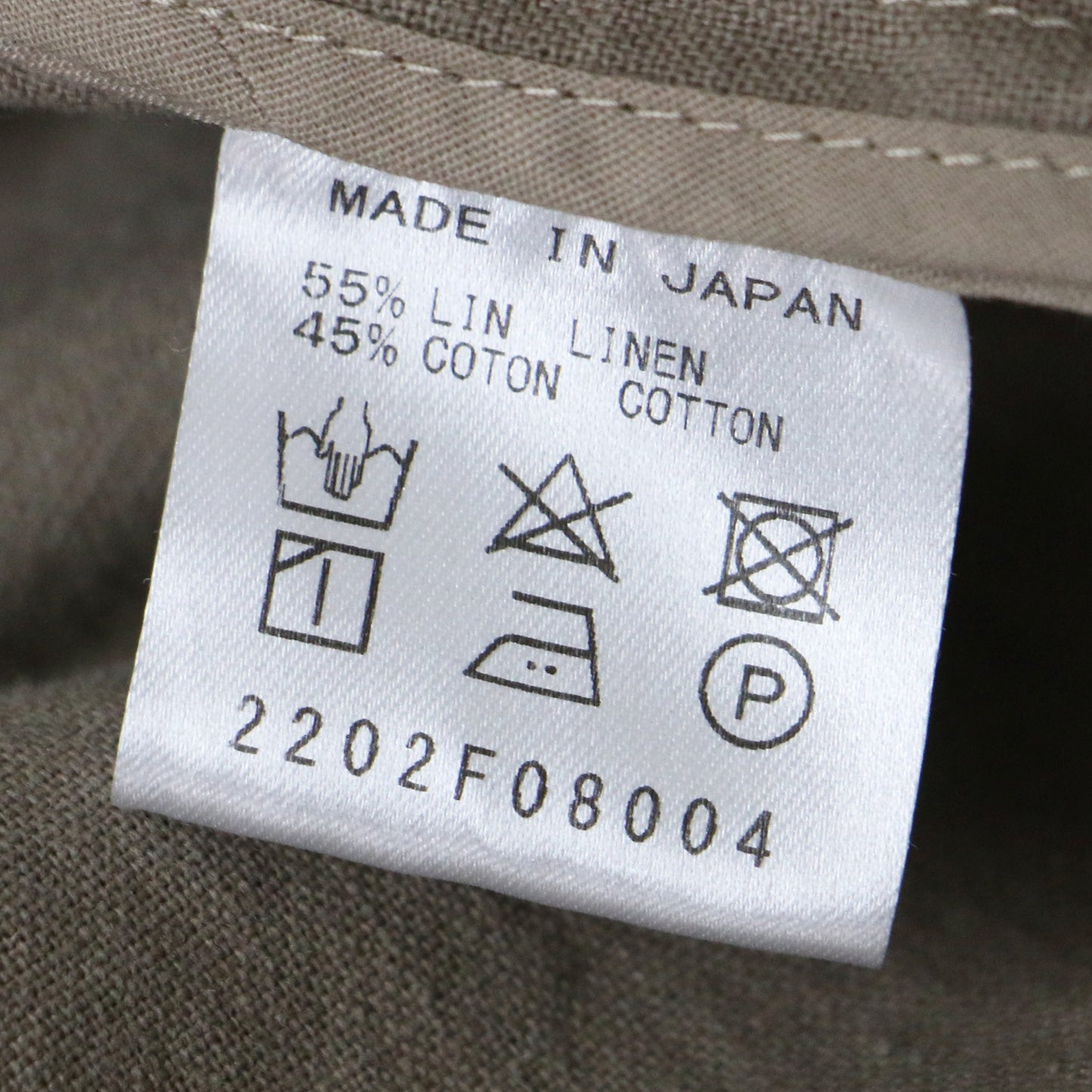 リネン コットン ノーカラー ロング コート / LINEN COTTON COAT ミリタリーコート 長袖 ベルト スリット オーバーサイズ 241112