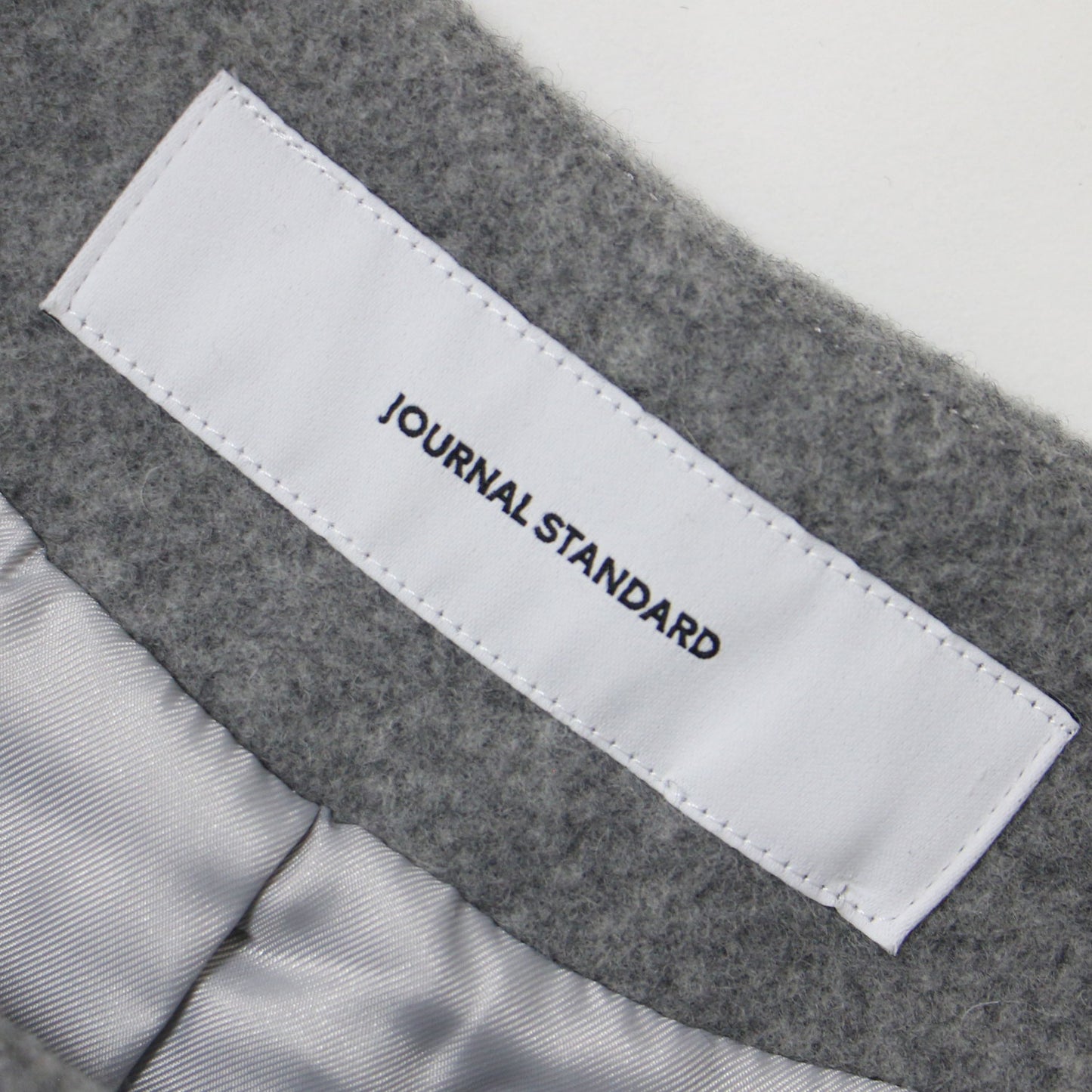 メルトン フレア コート / ノーカラー ロング ウール 長袖 Aライン