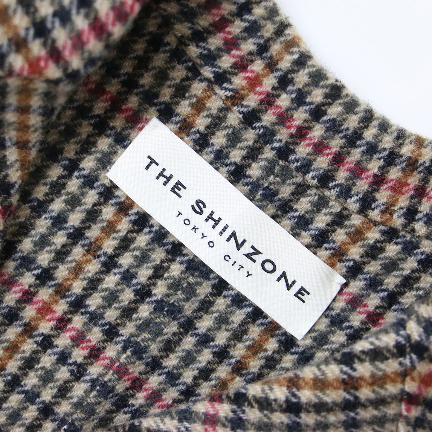 テント ライン コート / チェック柄 ウール ロング Aライン チェスターコート TENT LINE COAT